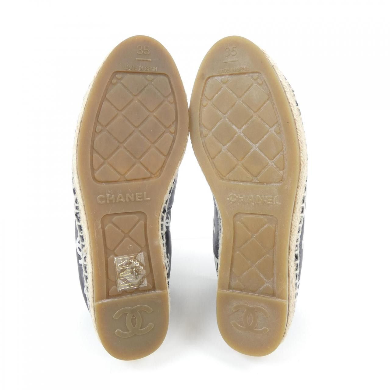 Chanel Chanel Chanel Espadrille Lambskin Shoes Leather Shoes G38628Y55871 DUTY FREE for USA Size ONE SIZE - 4 Thumbnail