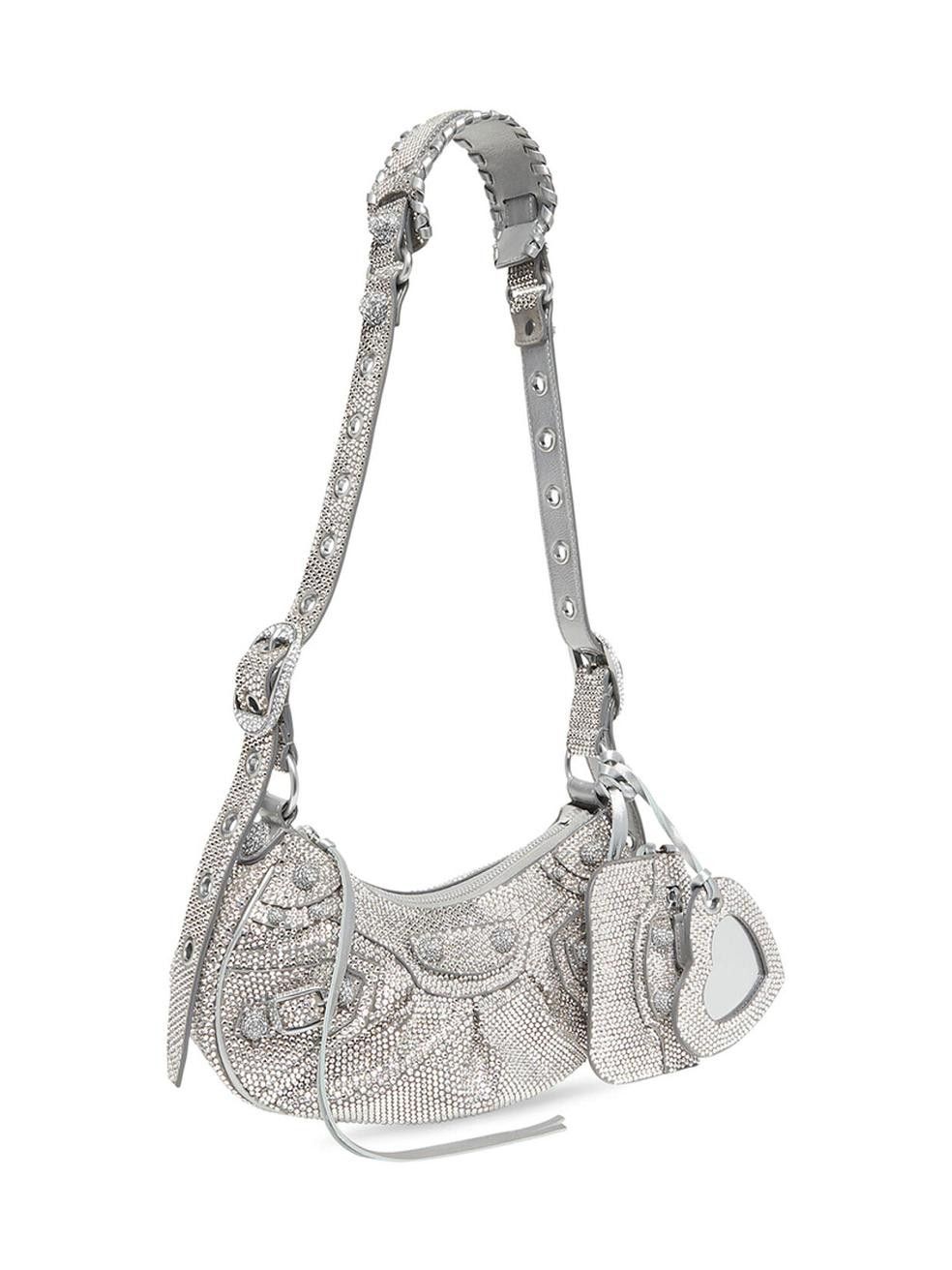 Balenciaga le cagole xs shoulder bag with rhinestones silver Size ONE SIZE - 2 Thumbnail