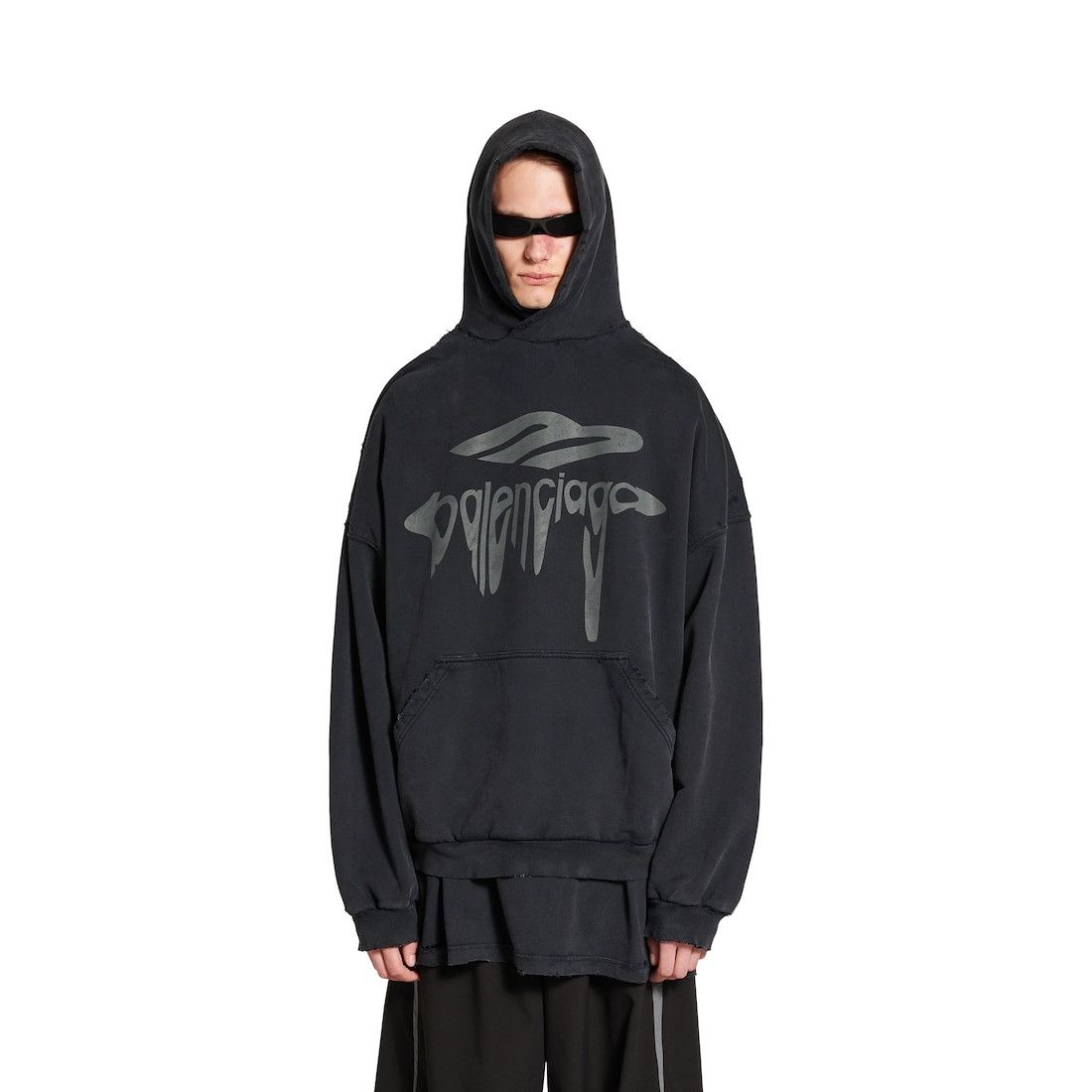 Balenciaga men's 3b liquified hoodie large fit in black Size US L / EU 52-54 / 3 - 3 Thumbnail