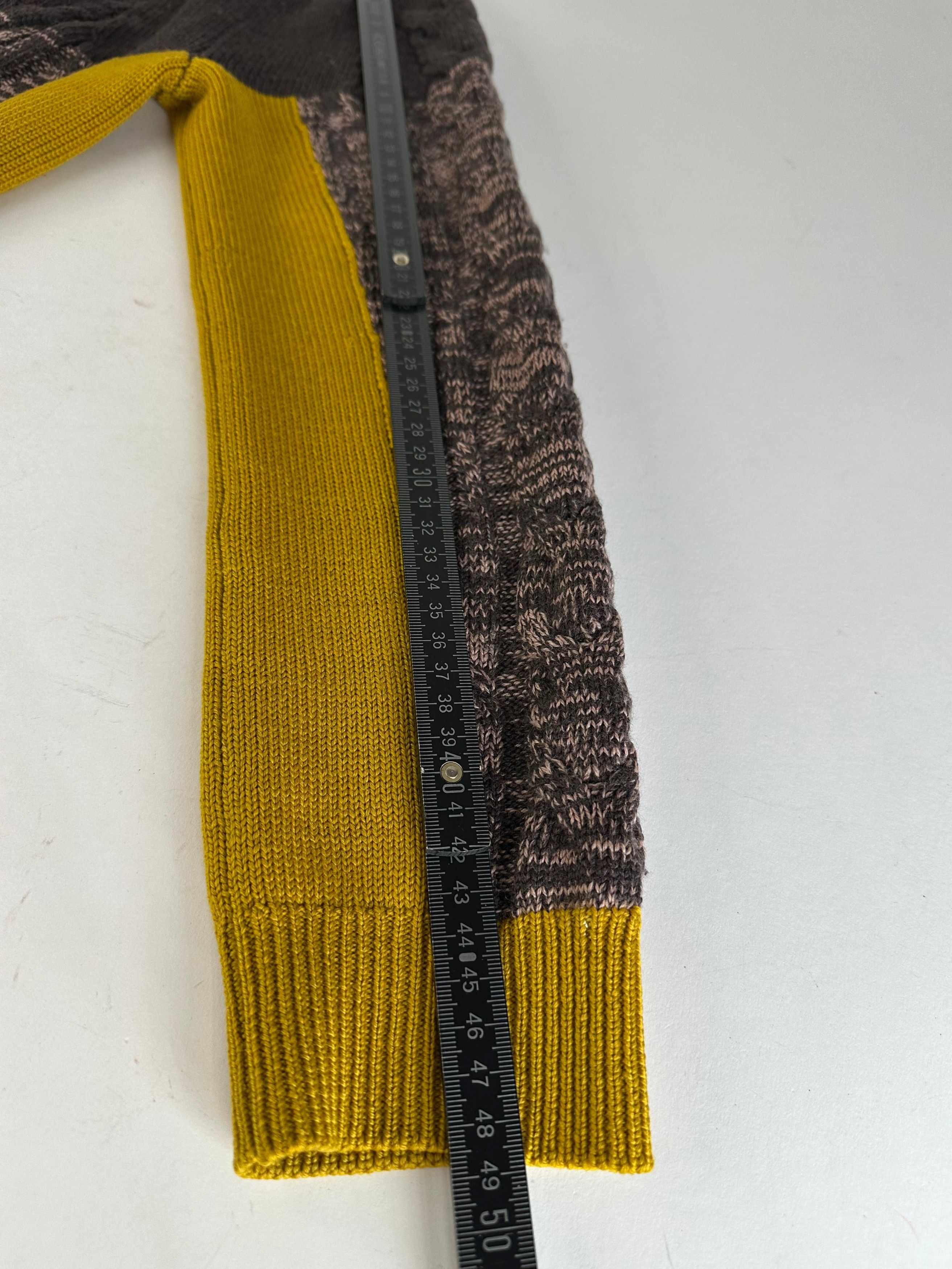 Etro Vintage Cardigan Brown Yellow M Size L / US 10 / IT 46 - 15 Thumbnail