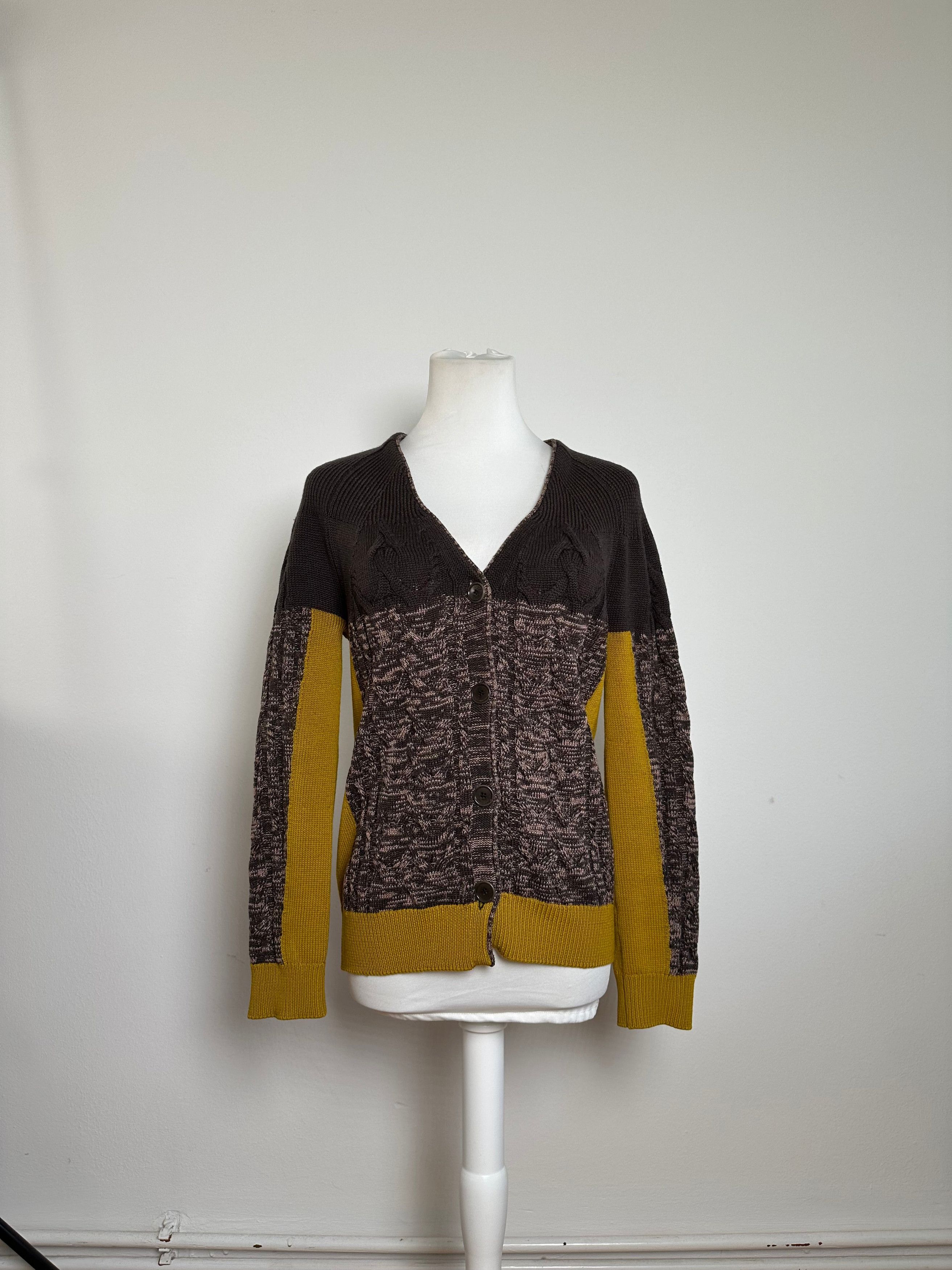Etro Vintage Cardigan Brown Yellow M Size L / US 10 / IT 46 - 10 Thumbnail
