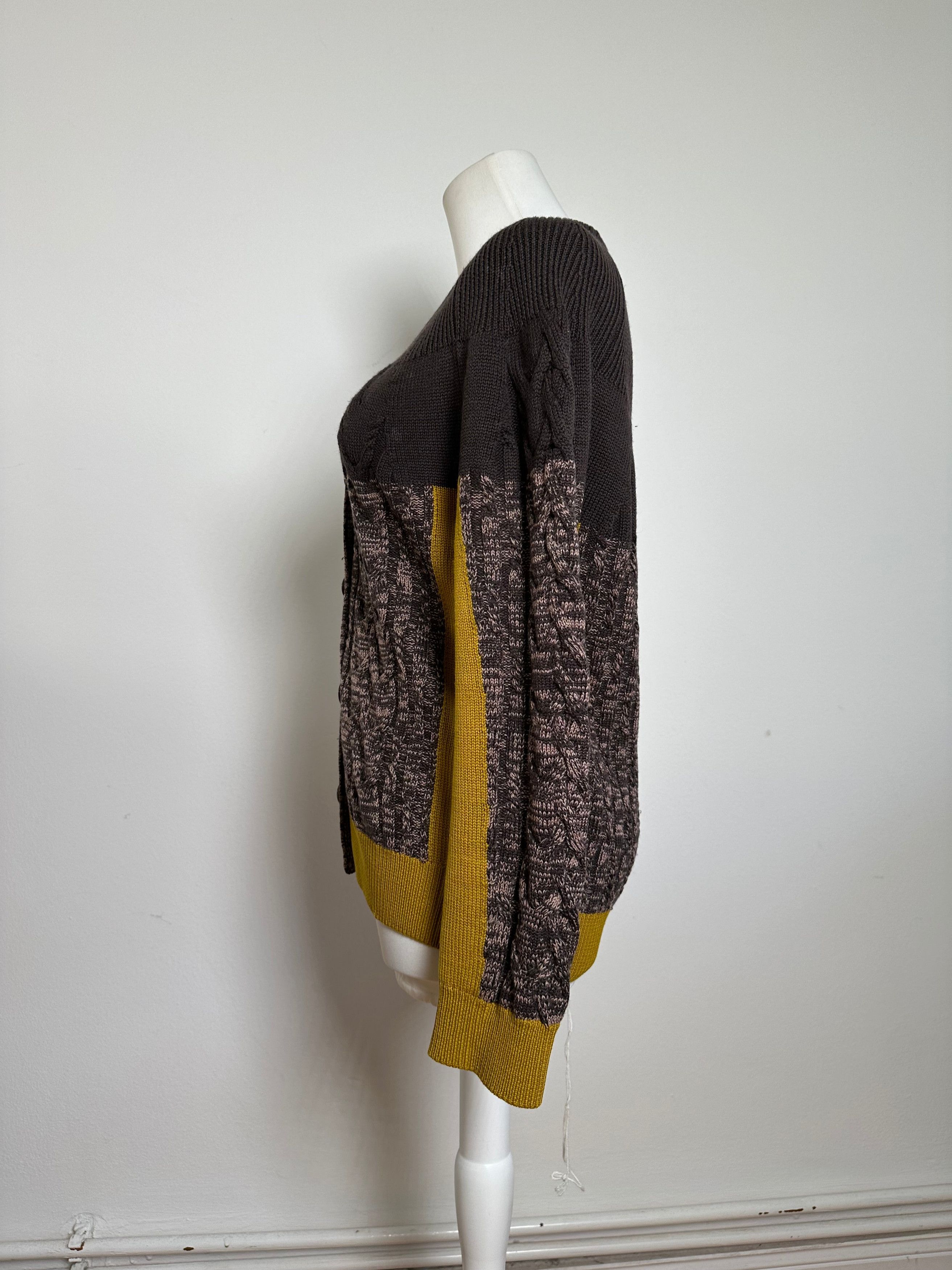 Etro Vintage Cardigan Brown Yellow M Size L / US 10 / IT 46 - 3 Thumbnail