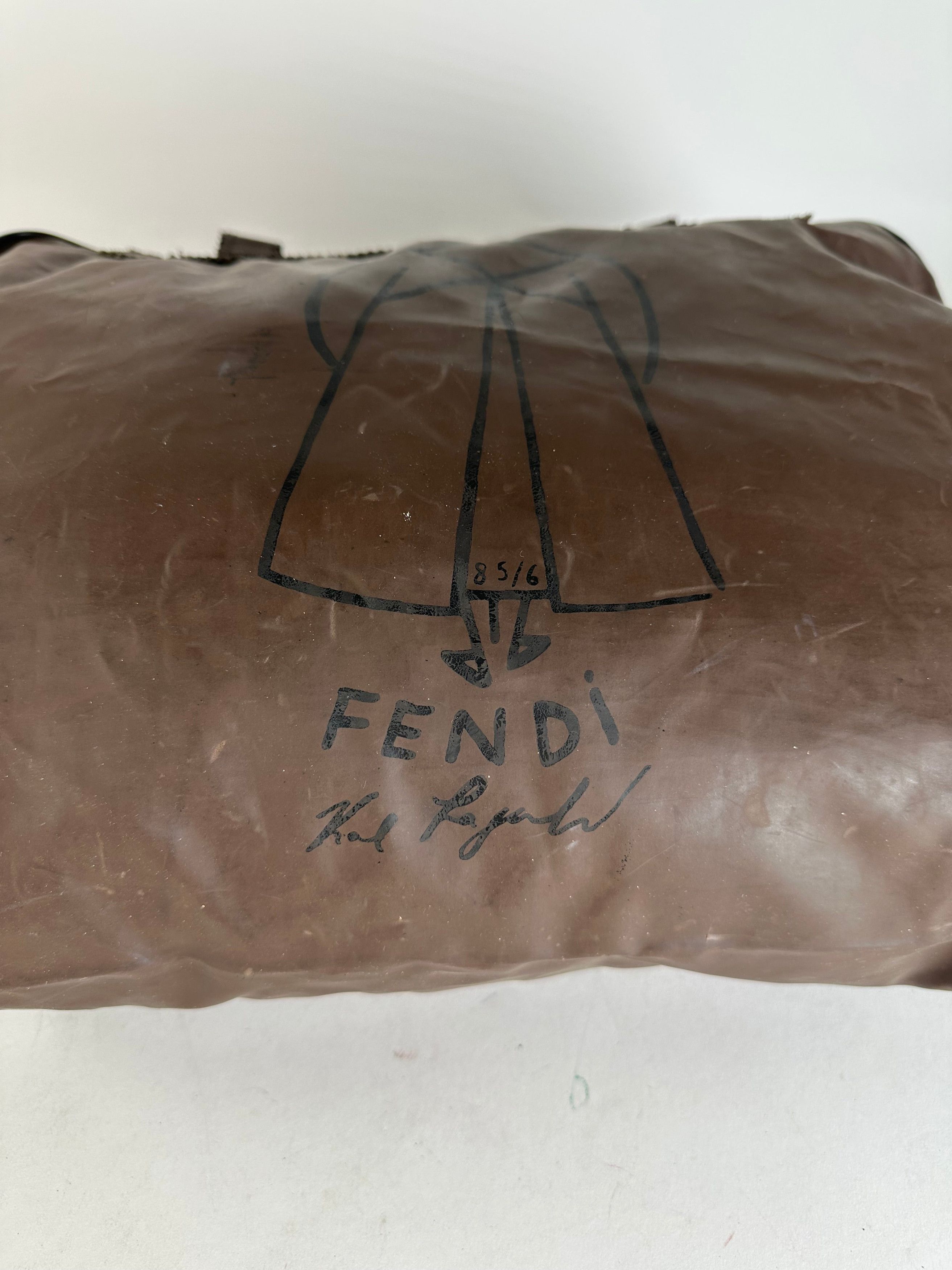 Fendi Vintage Polyester Leather Handbag Brown Size ONE SIZE - 8 Thumbnail
