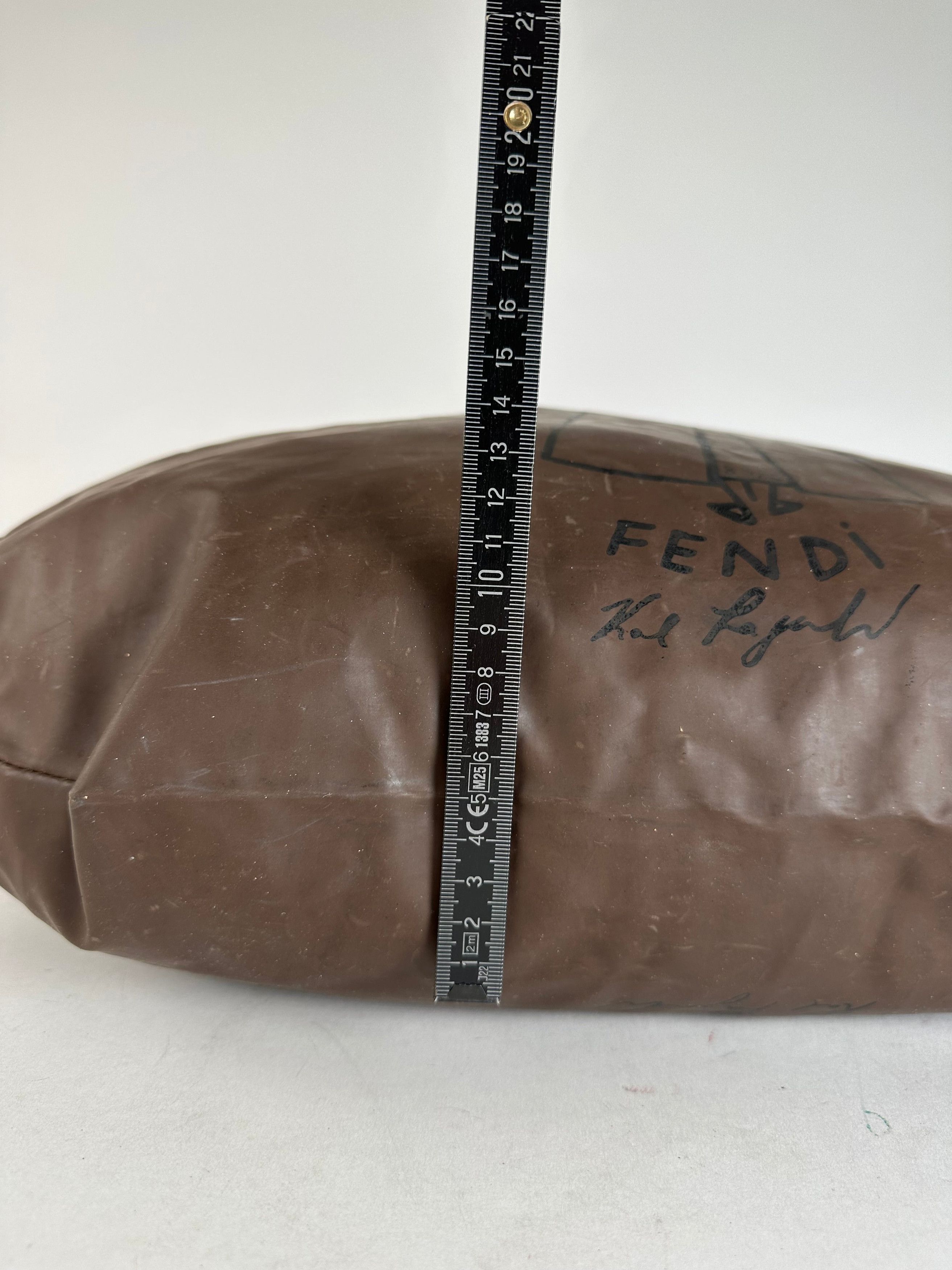 Fendi Vintage Polyester Leather Handbag Brown Size ONE SIZE - 13 Thumbnail