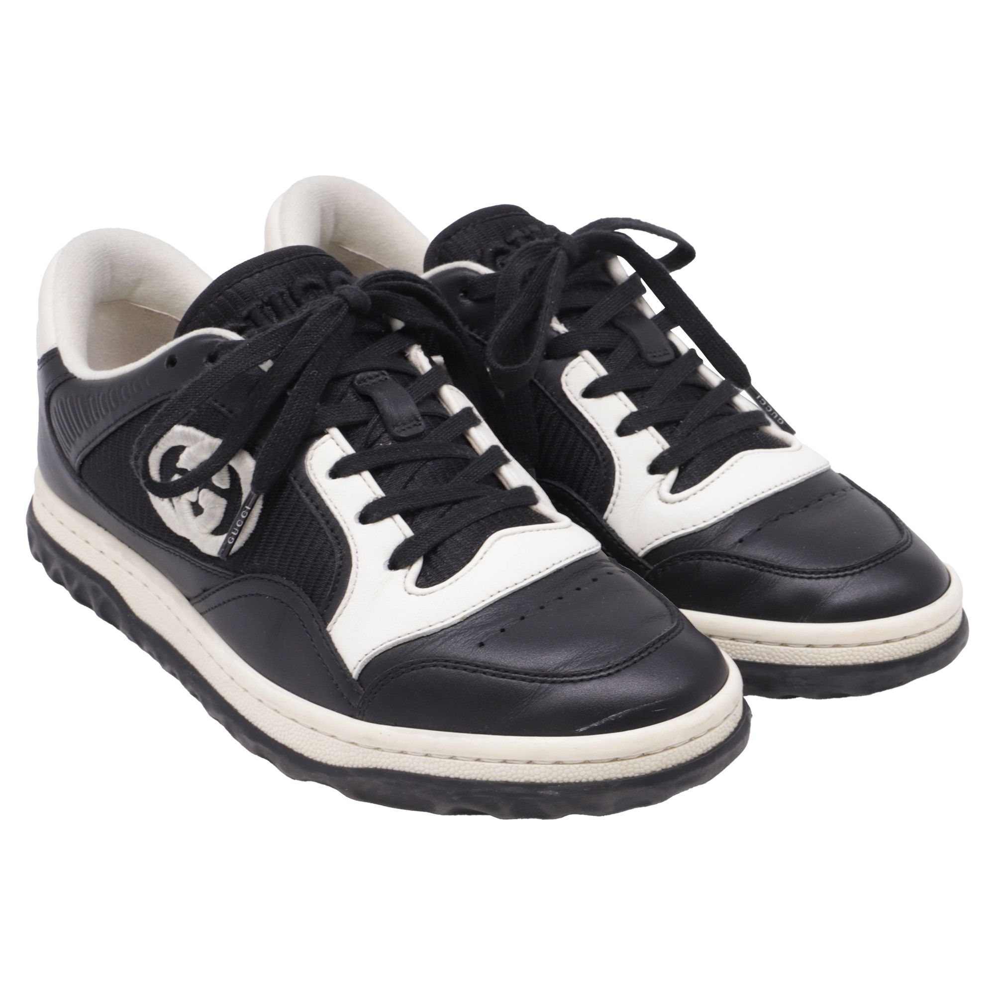 Gucci Gucci MAC80 Low-Top Sneakers in Black Leather Size US 7.5 / IT 37.5 - 3 Thumbnail