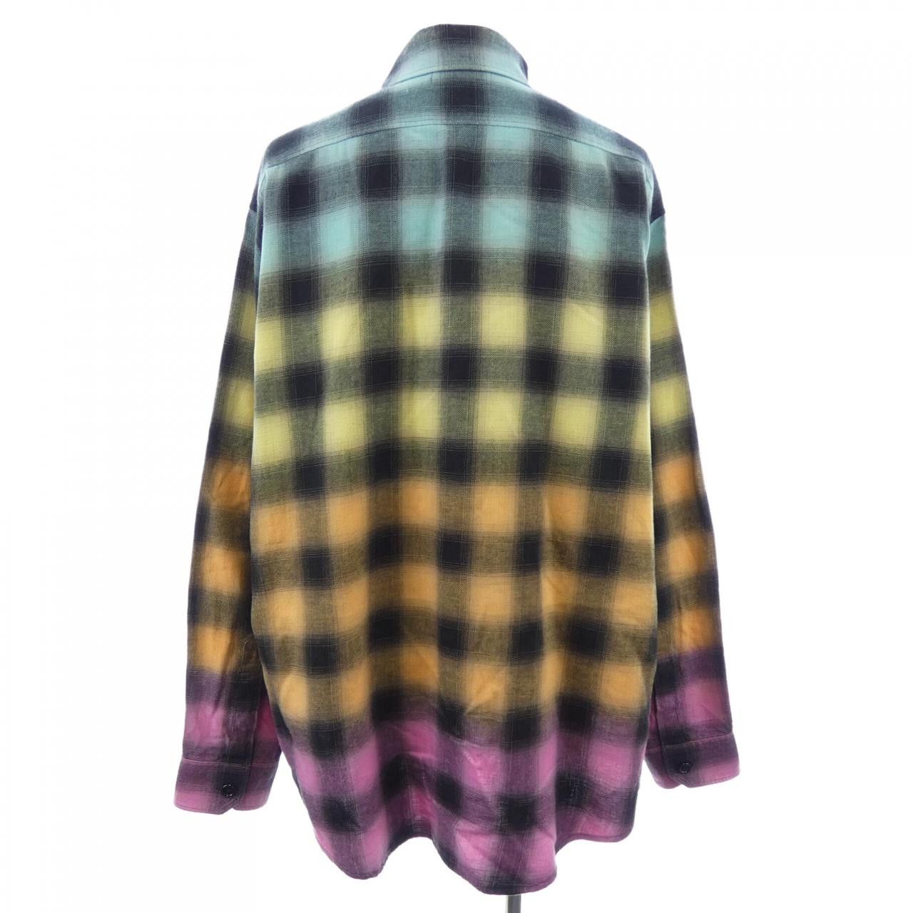 Celine Celine CELINE Check Shirt Textile Dress Shirt 2C574952T DUTY FREE for USA Size ONE SIZE - 2 Thumbnail