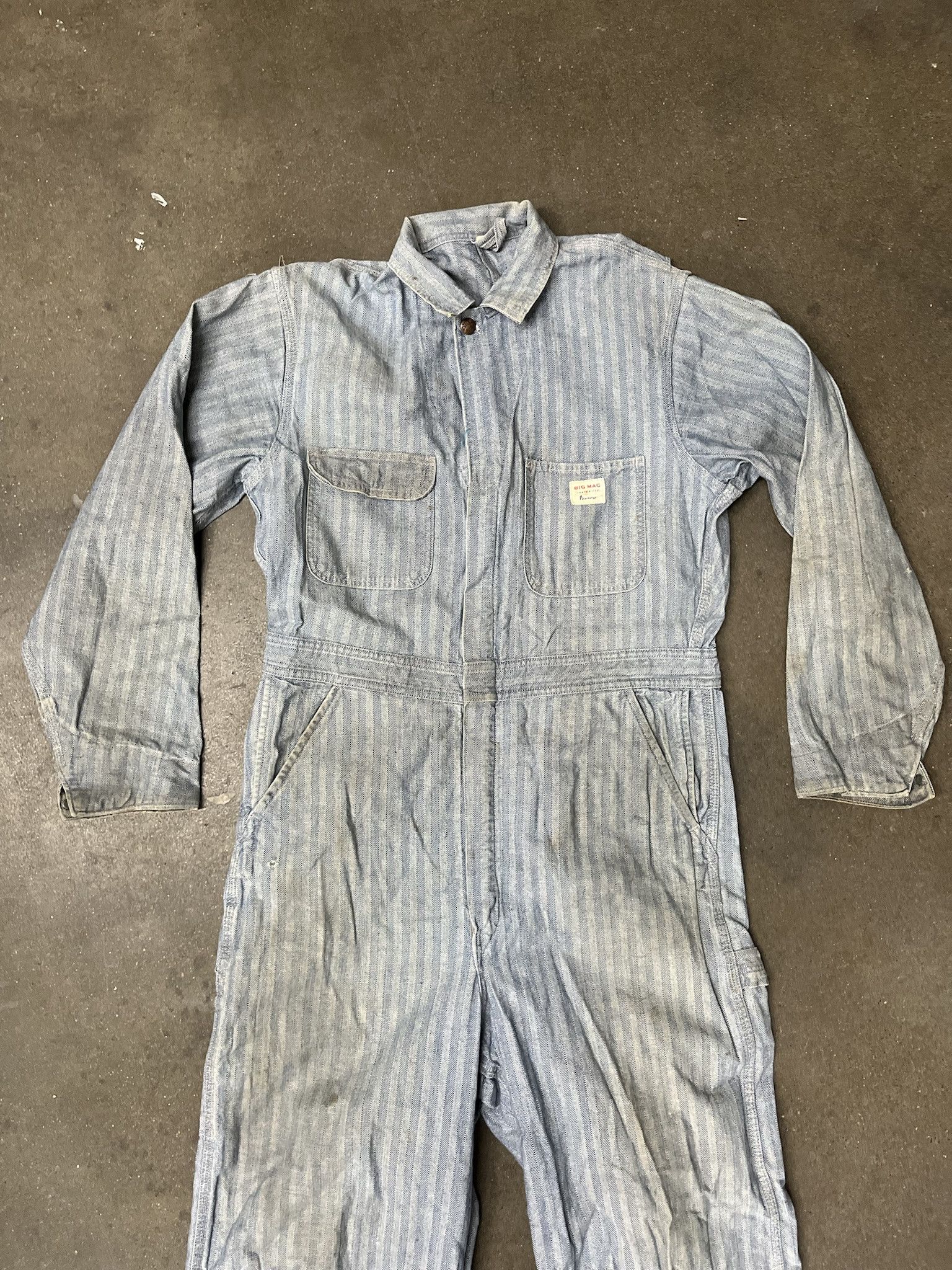 Carhartt × Vintage Vintage 1980s Big Mac Scoville Zipper Mechanic Work Suit Coverall Size 40L Size US XL / EU 56 / 4 - 2 Thumbnail