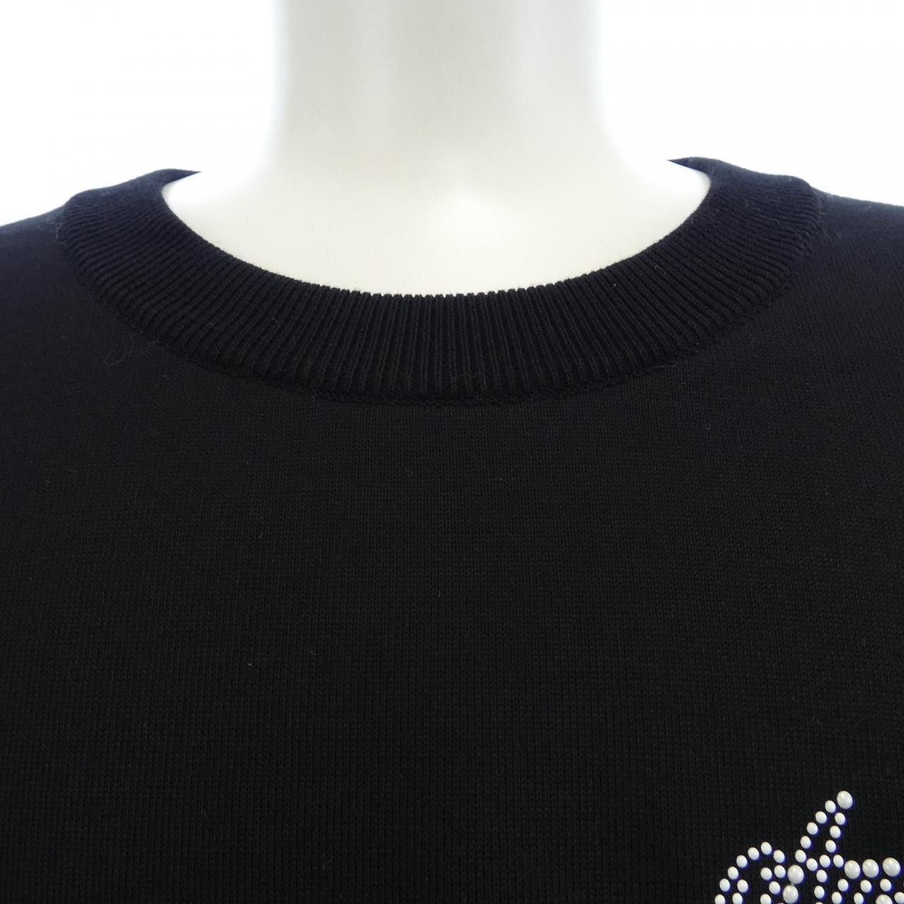 Louis Vuitton Louis Vuitton Louis Vuitton Embellished Cotton Knit Textile Tops HRN57WOY8 DUTY FREE for USA Size ONE SIZE - 5 Thumbnail