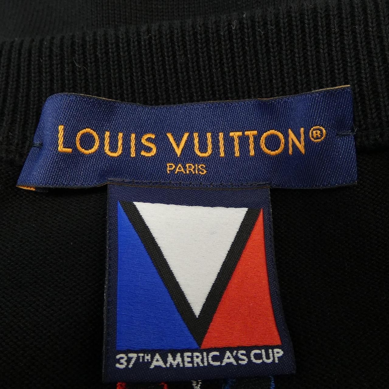 Louis Vuitton Louis Vuitton Louis Vuitton Embellished Cotton Knit Textile Tops HRN57WOY8 DUTY FREE for USA Size ONE SIZE - 4 Thumbnail