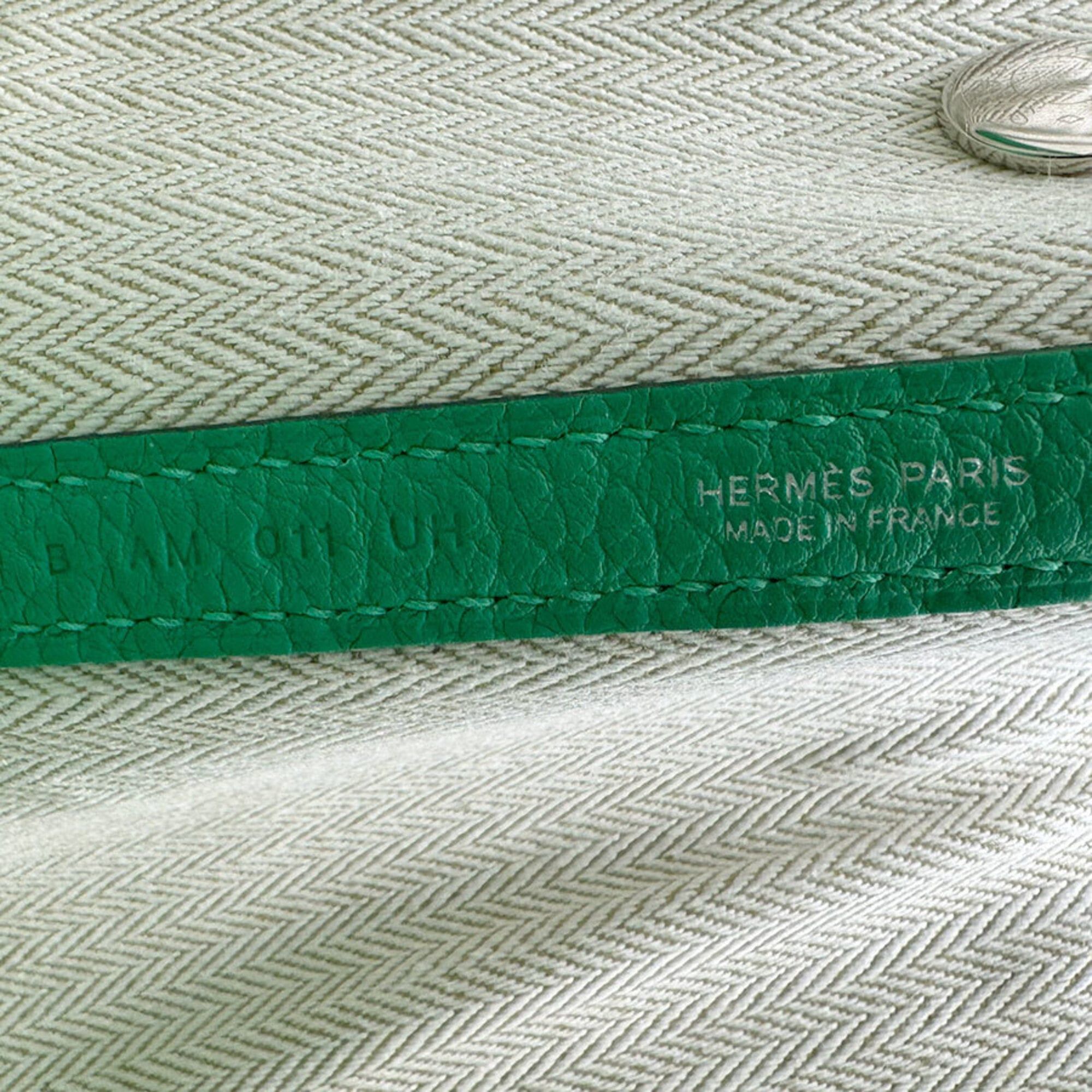 Hermes Hermes Garden Party TPM handbag, Negonda leather, mint, women's,z9225 Size ONE SIZE - 12 Thumbnail