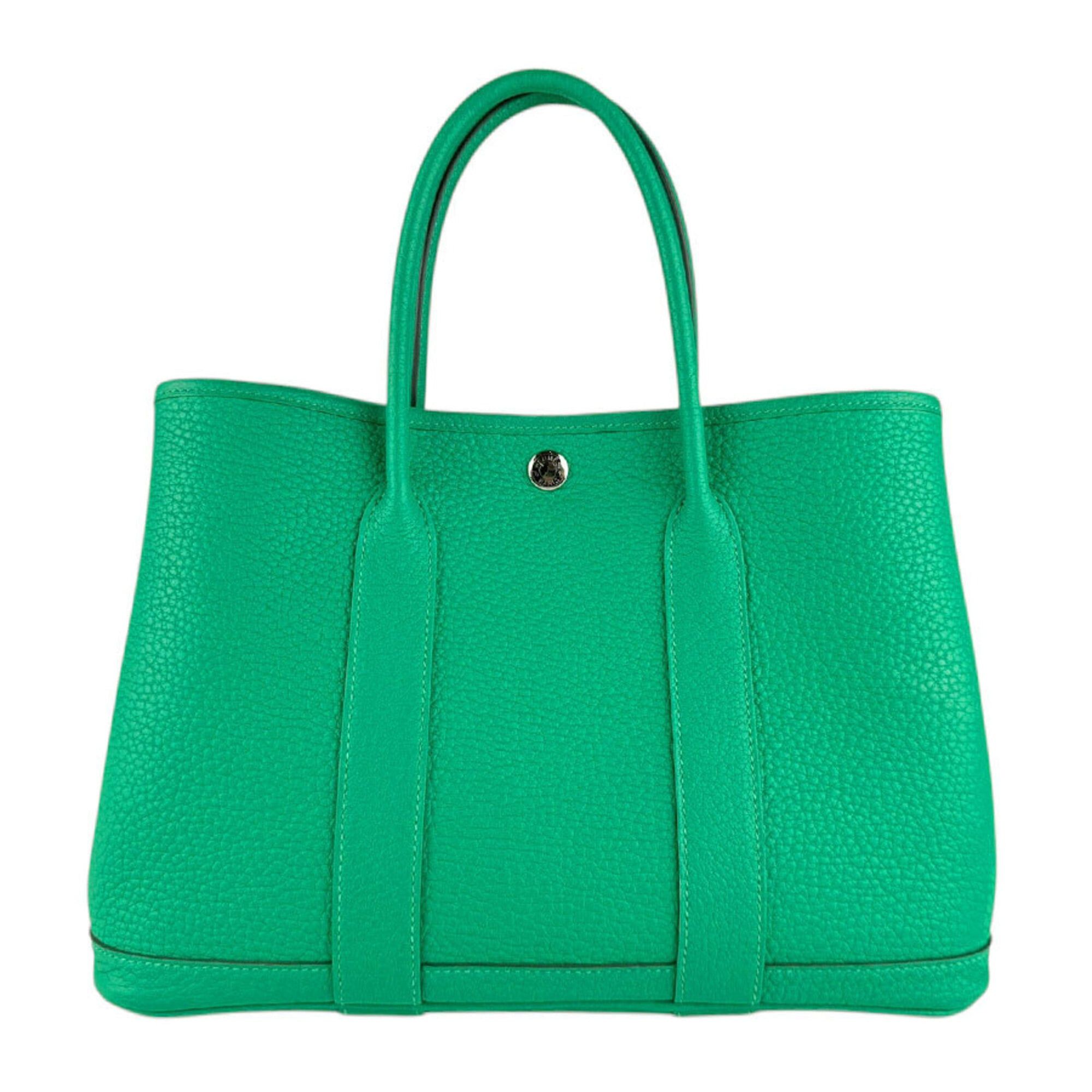 Hermes Hermes Garden Party TPM handbag, Negonda leather, mint, women's,z9225 Size ONE SIZE - 3 Thumbnail