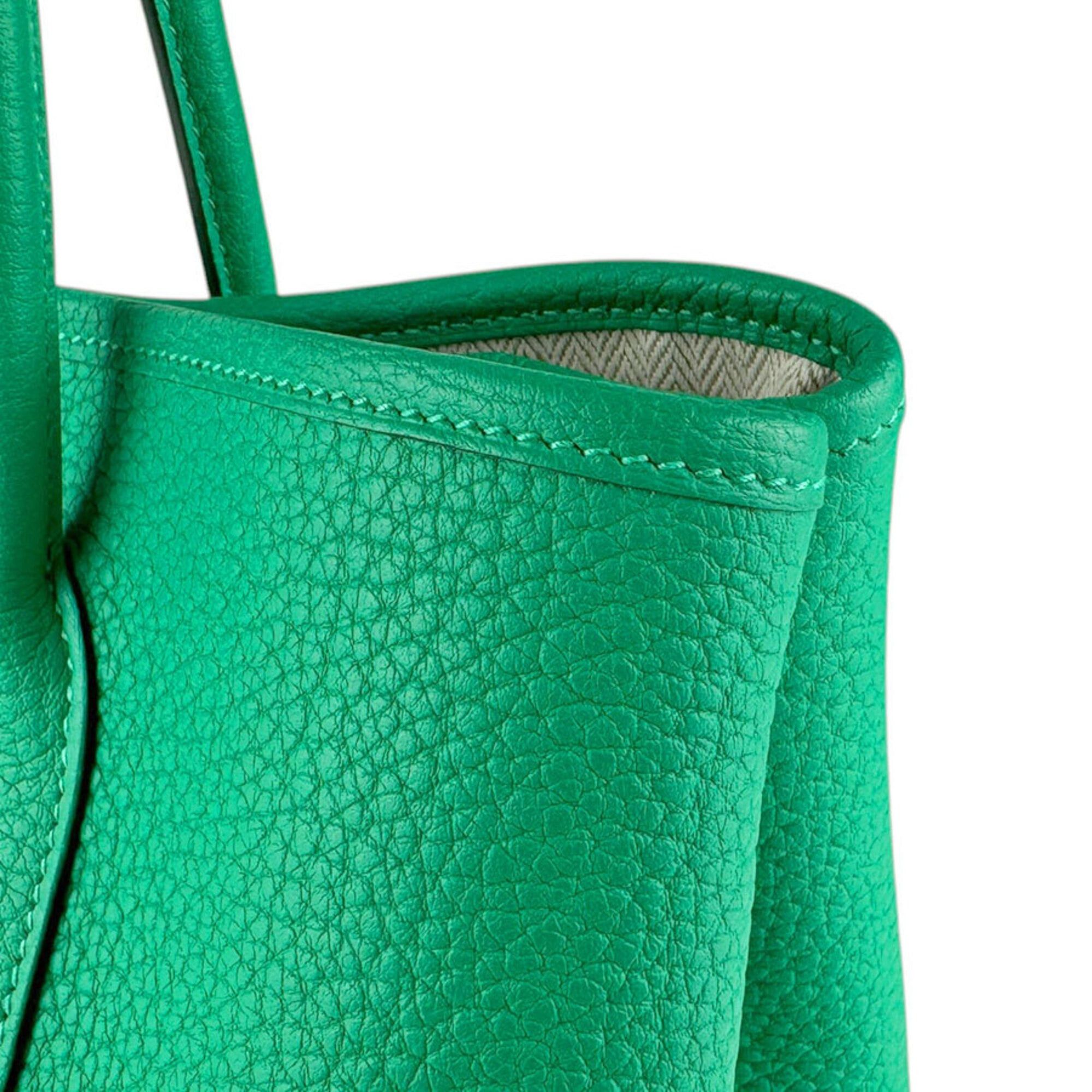 Hermes Hermes Garden Party TPM handbag, Negonda leather, mint, women's,z9225 Size ONE SIZE - 5 Thumbnail