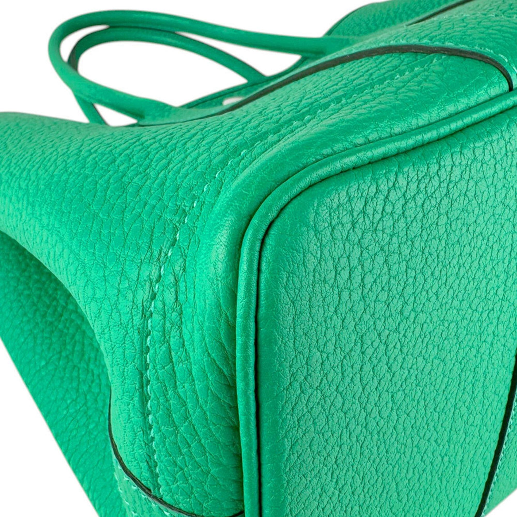 Hermes Hermes Garden Party TPM handbag, Negonda leather, mint, women's,z9225 Size ONE SIZE - 8 Thumbnail