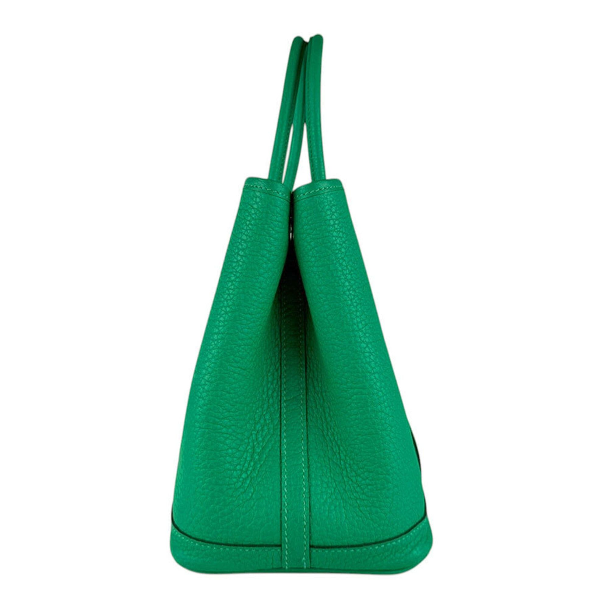 Hermes Hermes Garden Party TPM handbag, Negonda leather, mint, women's,z9225 Size ONE SIZE - 2 Thumbnail