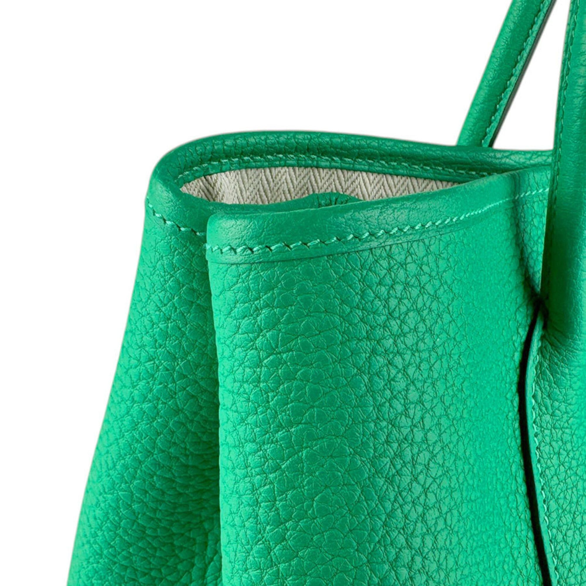 Hermes Hermes Garden Party TPM handbag, Negonda leather, mint, women's,z9225 Size ONE SIZE - 6 Thumbnail