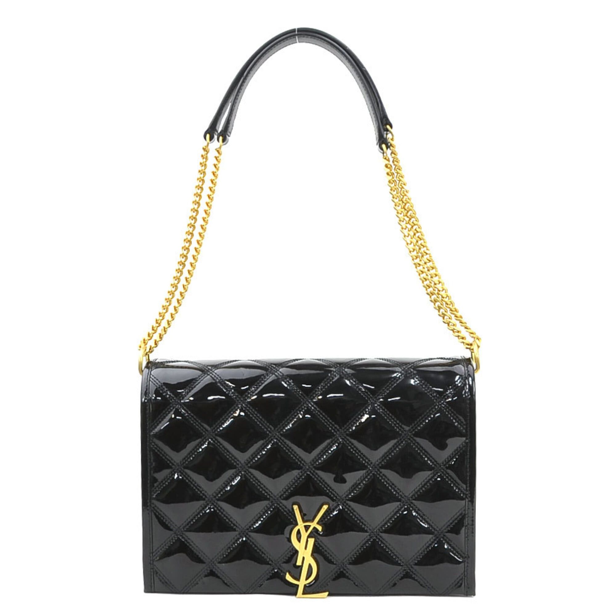 Saint Laurent Paris Saint Laurent shoulder bag, patent leather, black, women's, 650769, r11114r Size ONE SIZE - 16 Thumbnail