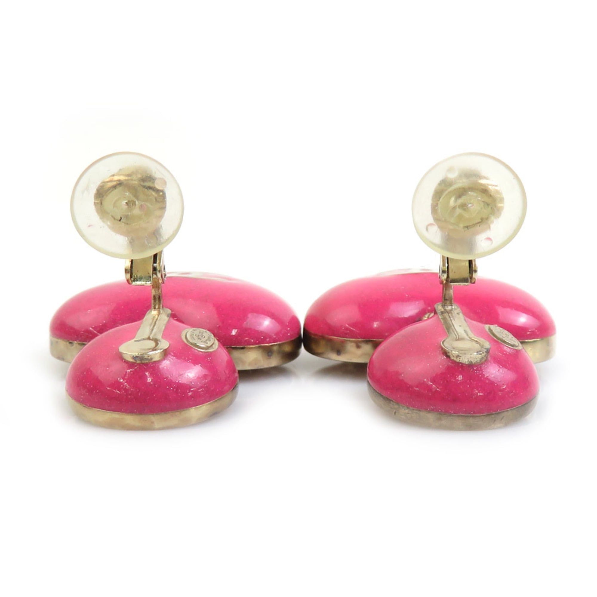 Chanel Chanel earrings, metal, rhinestone, pink gold, women's, r11122a Size ONE SIZE - 6 Thumbnail