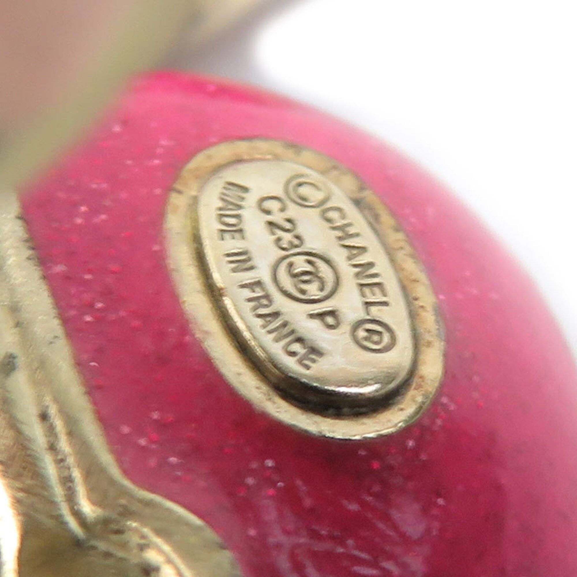 Chanel Chanel earrings, metal, rhinestone, pink gold, women's, r11122a Size ONE SIZE - 8 Thumbnail