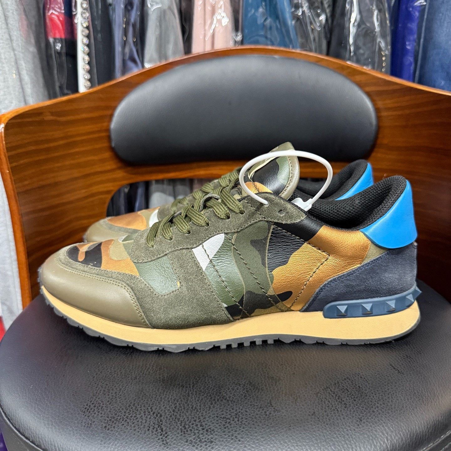Valentino Valentino Camo Green Lowtop Sneakers 10 Men Size US 10 / EU 43 - 6 Thumbnail