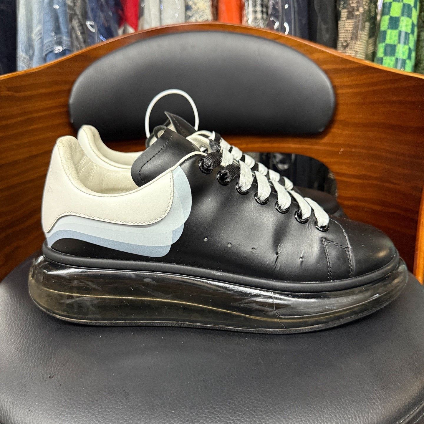 Alexander McQueen Black Lowtop Sneakers 7.5 Men Size US 7.5 / EU 40-41 - 4 Thumbnail