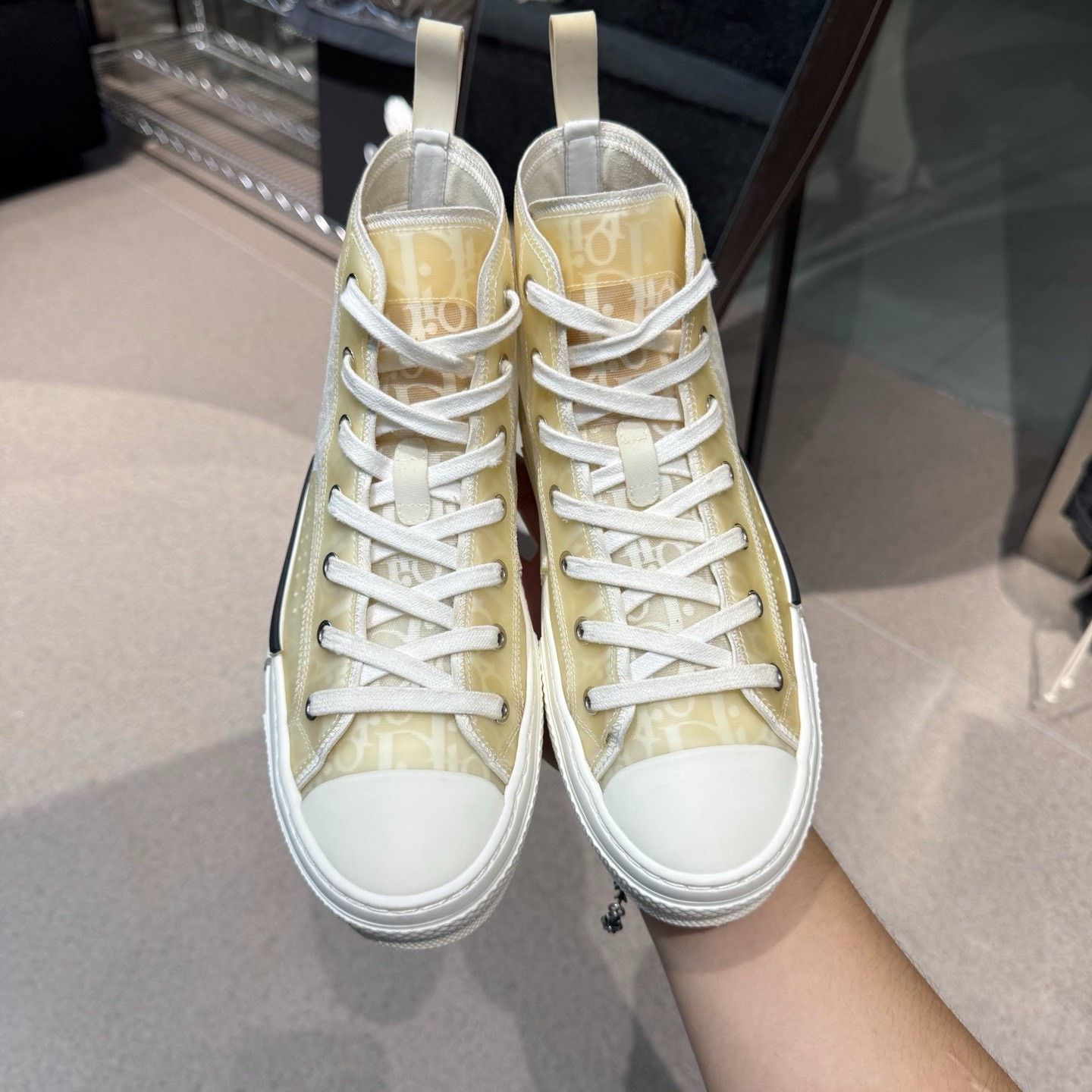 Dior Dior Yellow Hitop Sneakers 6.5 Men Size US 6.5 / EU 39-40 - 5 Thumbnail