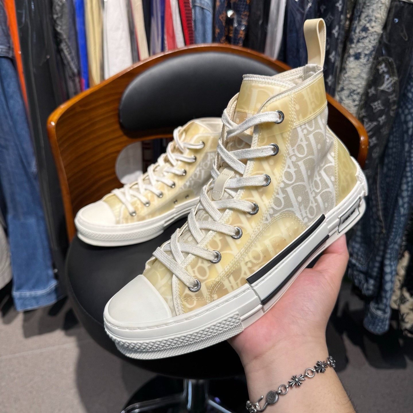 Dior Dior Yellow Hitop Sneakers 6.5 Men Size US 6.5 / EU 39-40 - 8 Thumbnail