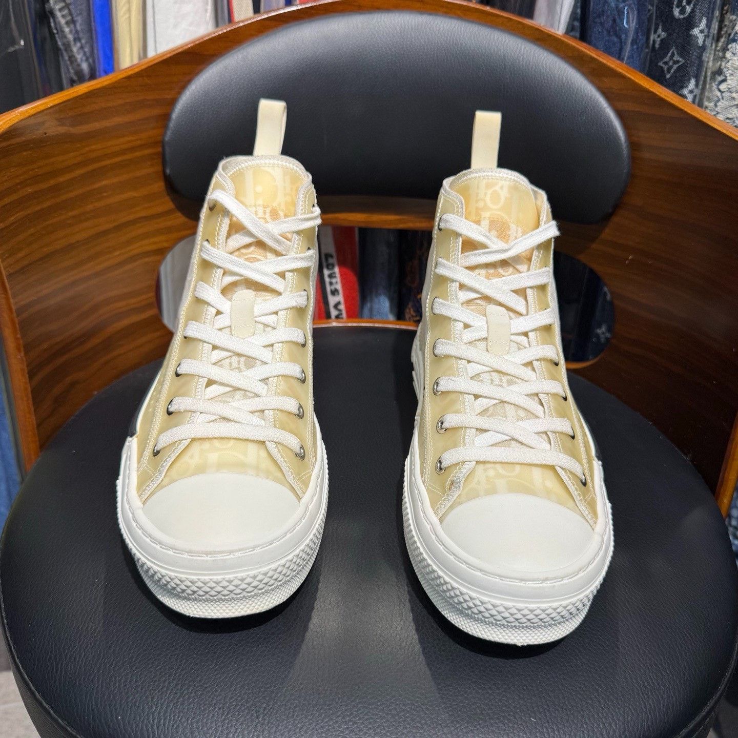 Dior Dior Yellow Hitop Sneakers 6.5 Men Size US 6.5 / EU 39-40 - 2 Thumbnail