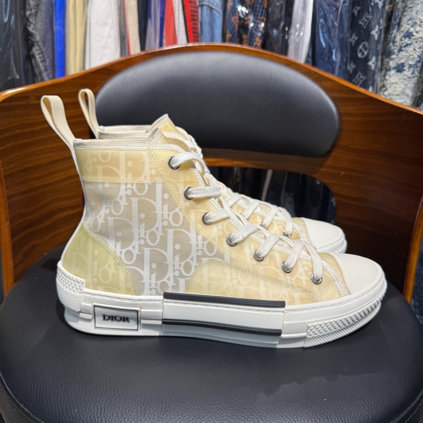 Dior Dior Yellow Hitop Sneakers 6.5 Men Size US 6.5 / EU 39-40 - 4 Thumbnail