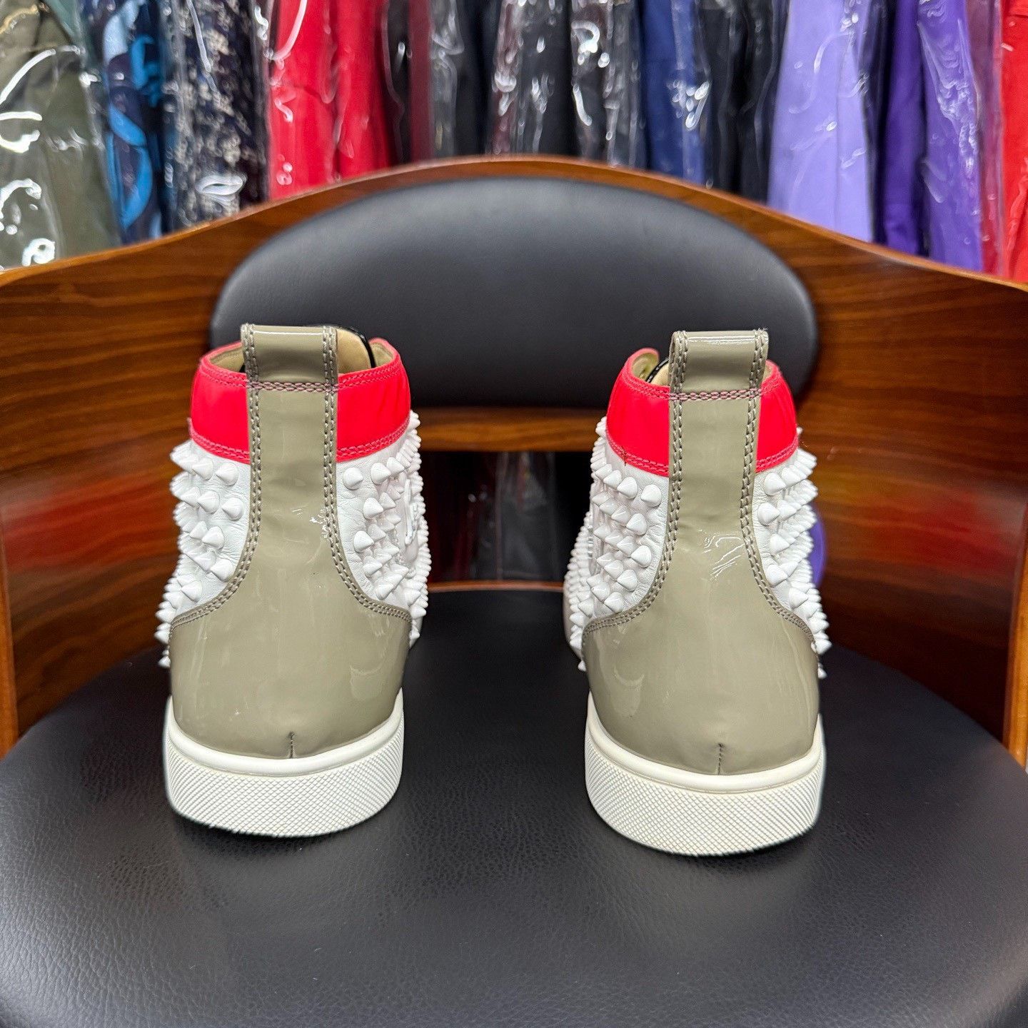 Christian Louboutin Christian Louboutin Red Hitop Sneakers 10 Men Size US 10 / EU 43 - 3 Thumbnail