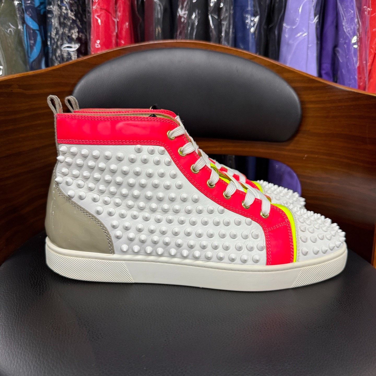 Christian Louboutin Christian Louboutin Red Hitop Sneakers 10 Men Size US 10 / EU 43 - 4 Thumbnail