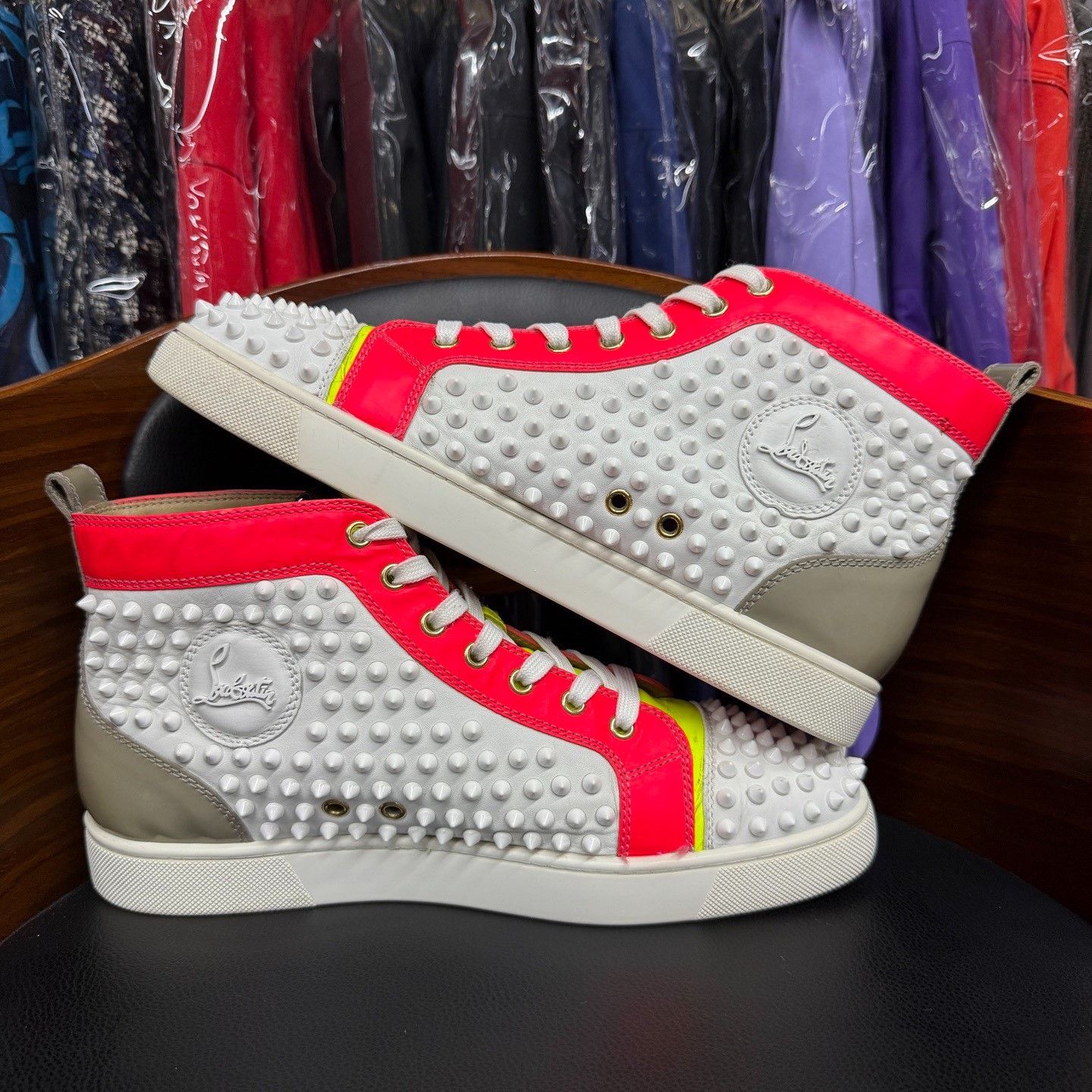 Christian Louboutin Christian Louboutin Red Hitop Sneakers 10 Men Size US 10 / EU 43 - 7 Thumbnail