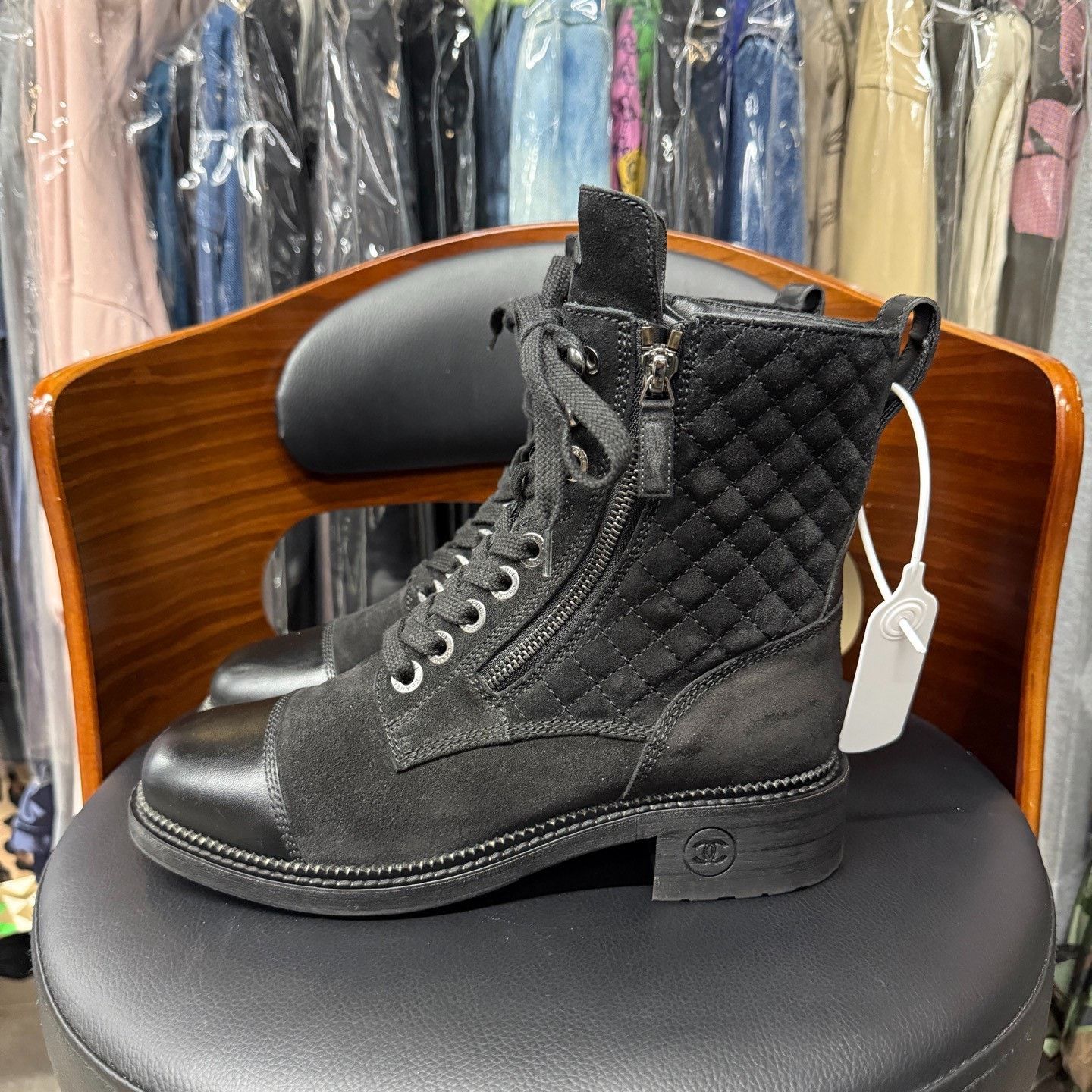 Chanel Chanel Leather Black Boots us_6-5 Women Size US 6.5 / IT 36.5 - 6 Thumbnail
