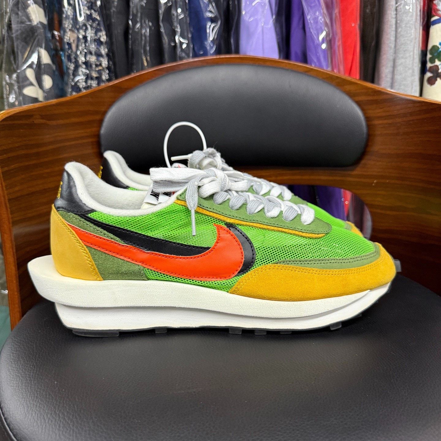 Sacai Sacai Yellow Lowtop Sneakers 10.5 Men Size US 10.5 / EU 43-44 - 4 Thumbnail