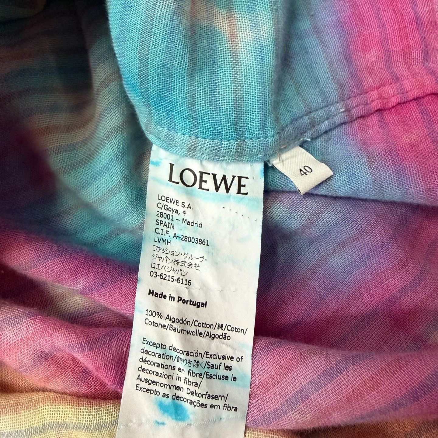 Loewe Loewe Tie-Dye Multi Shirt l Men Size US L / EU 52-54 / 3 - 4 Thumbnail
