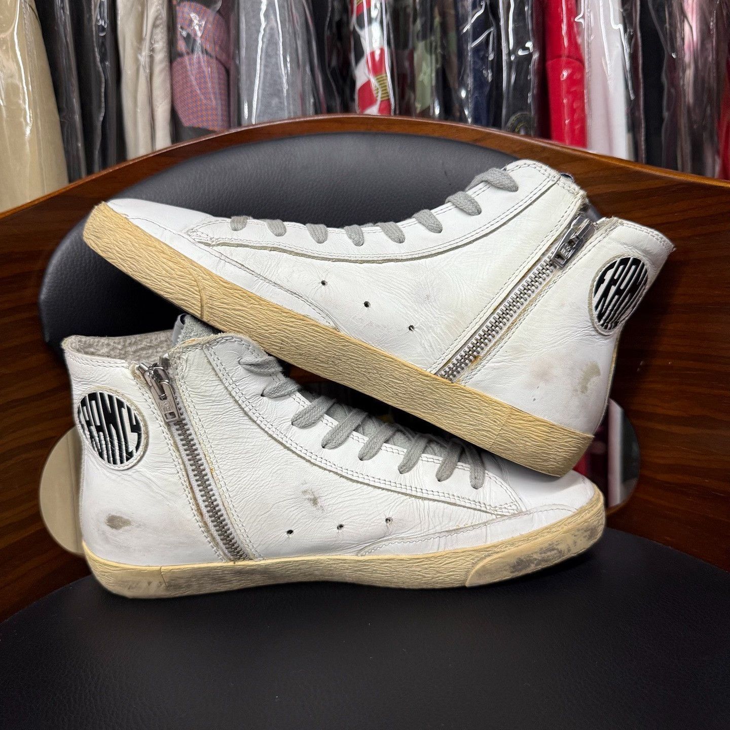 Golden Goose Golden Goose Yellow Hitop Sneakers us_7-5 Women Size US 7.5 / IT 37.5 - 7 Thumbnail