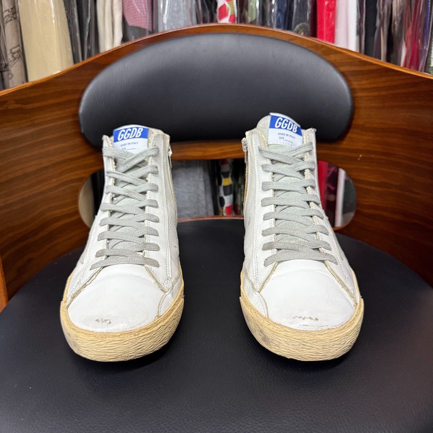 Golden Goose Golden Goose Yellow Hitop Sneakers us_7-5 Women Size US 7.5 / IT 37.5 - 2 Thumbnail