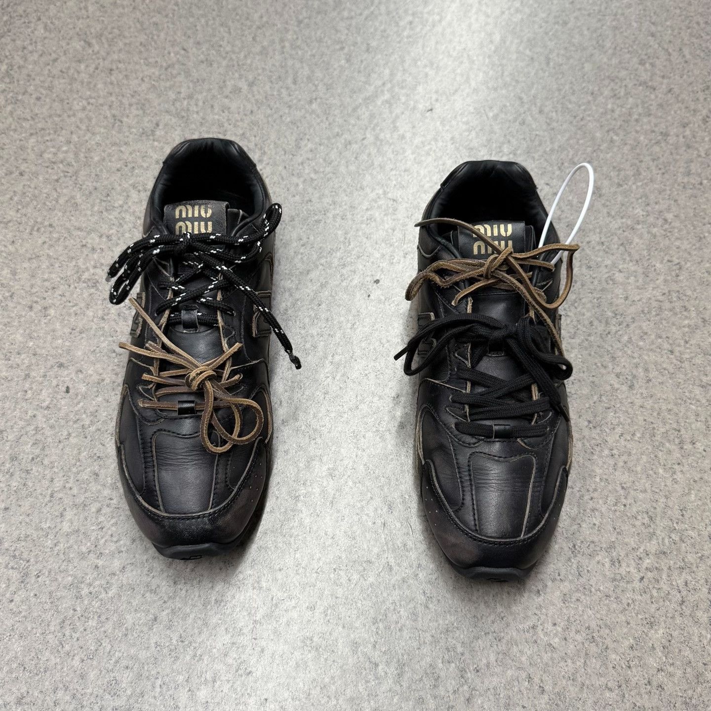 Miu Miu Miu Miu Collab Black Lowtop Sneakers us_10 Women Size US 10 / IT 40 - 8 Thumbnail
