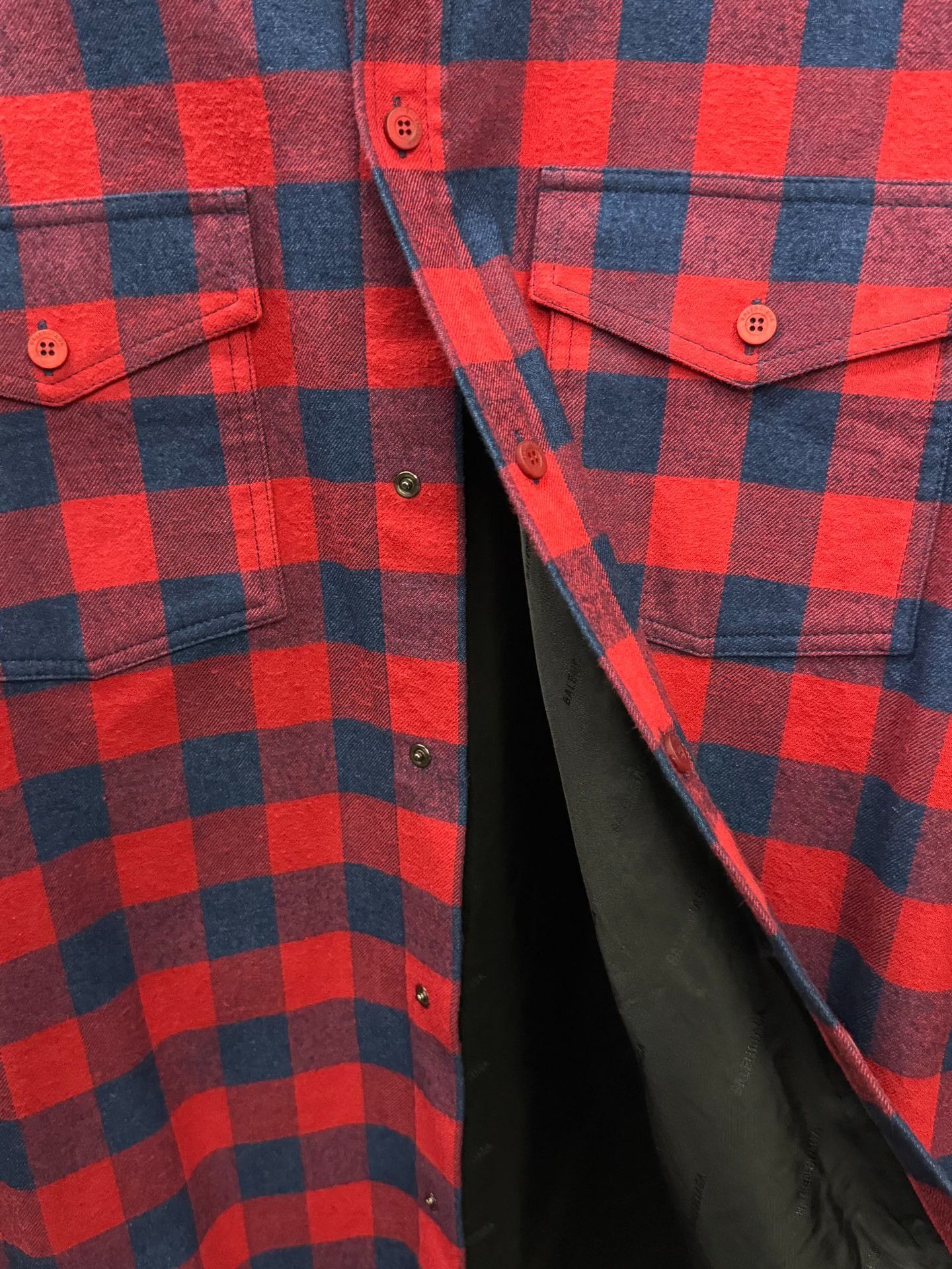 Balenciaga Balenciaga Patchwork Plaid Blue Shirt m Men Size US M / EU 48-50 / 2 - 6 Thumbnail