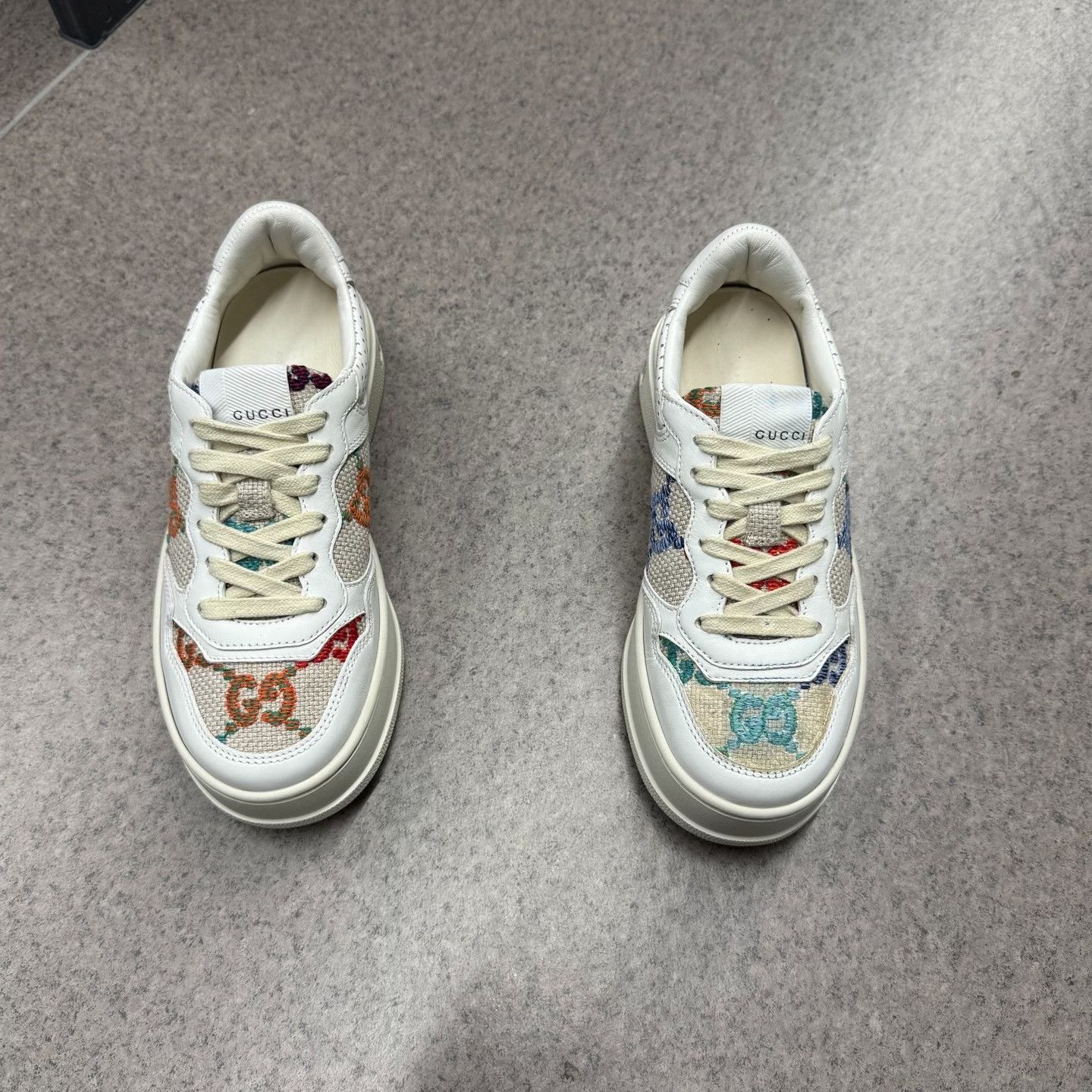 Gucci Gucci Embroidered White Lowtop Sneakers us_5 Women Size US 5 / IT 35 - 5 Thumbnail