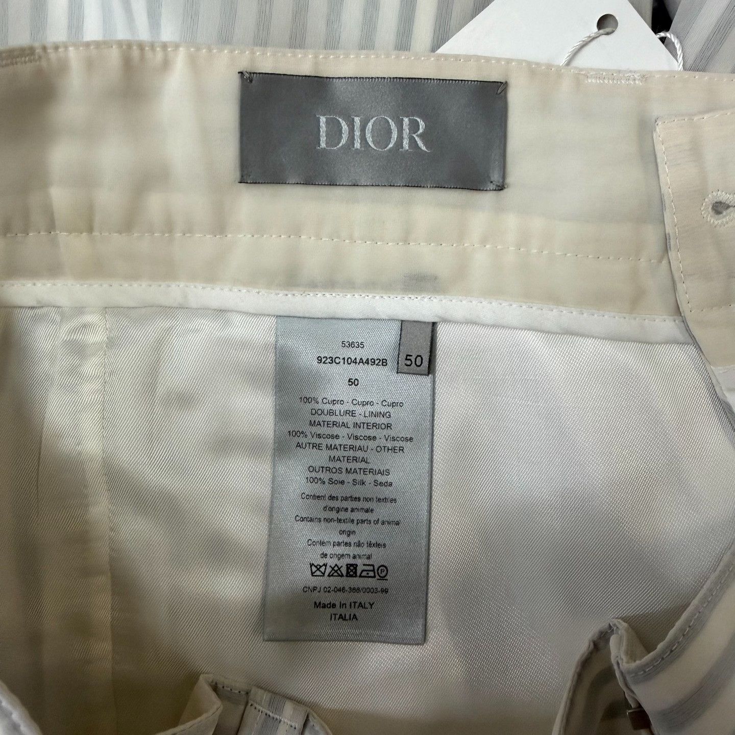 Dior Dior Striped White Formal Trousers 40r Men Size 40R - 3 Thumbnail