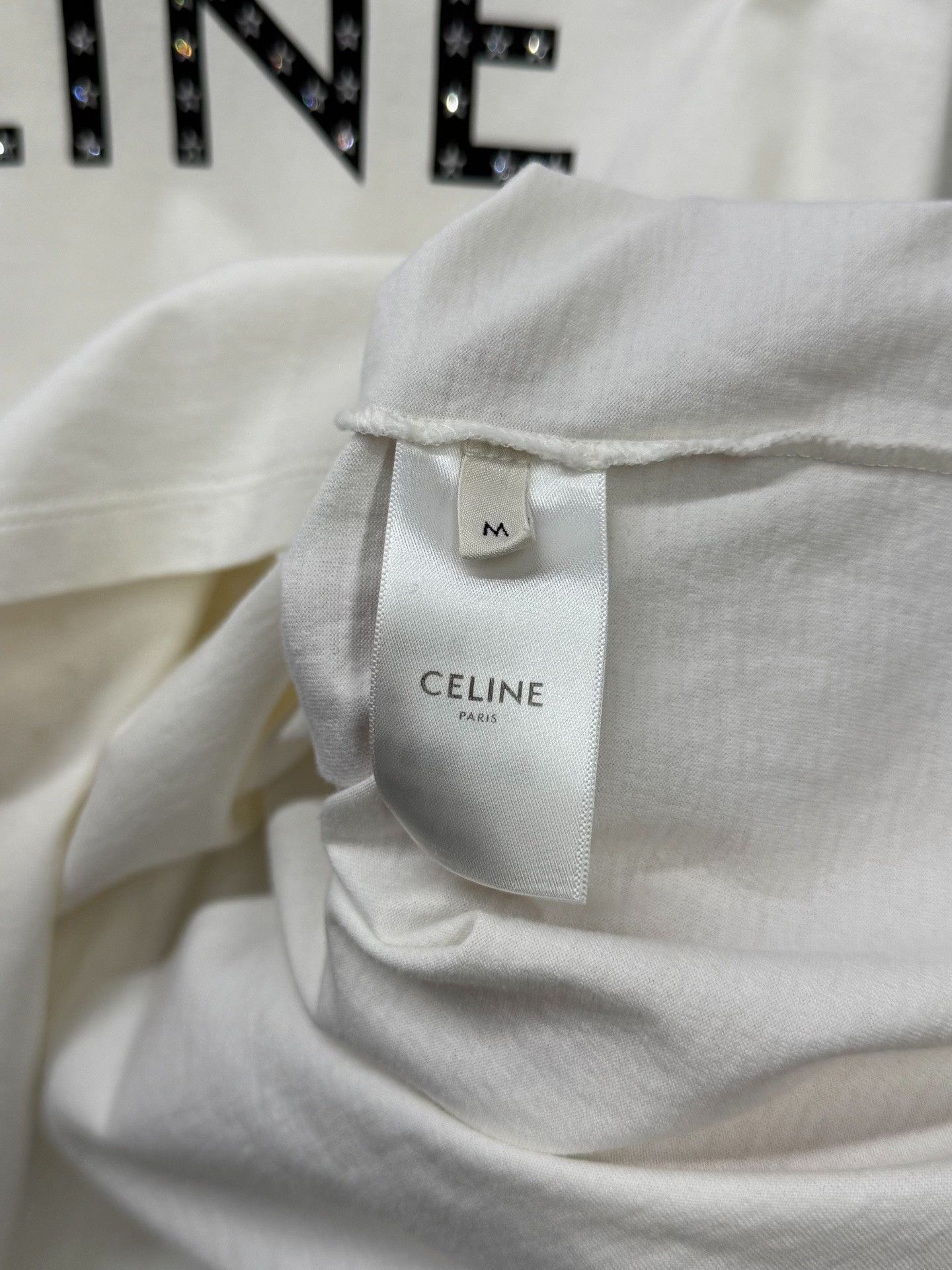 Celine Celine White T-Shirt M Women Size M / US 6-8 / IT 42-44 - 4 Thumbnail