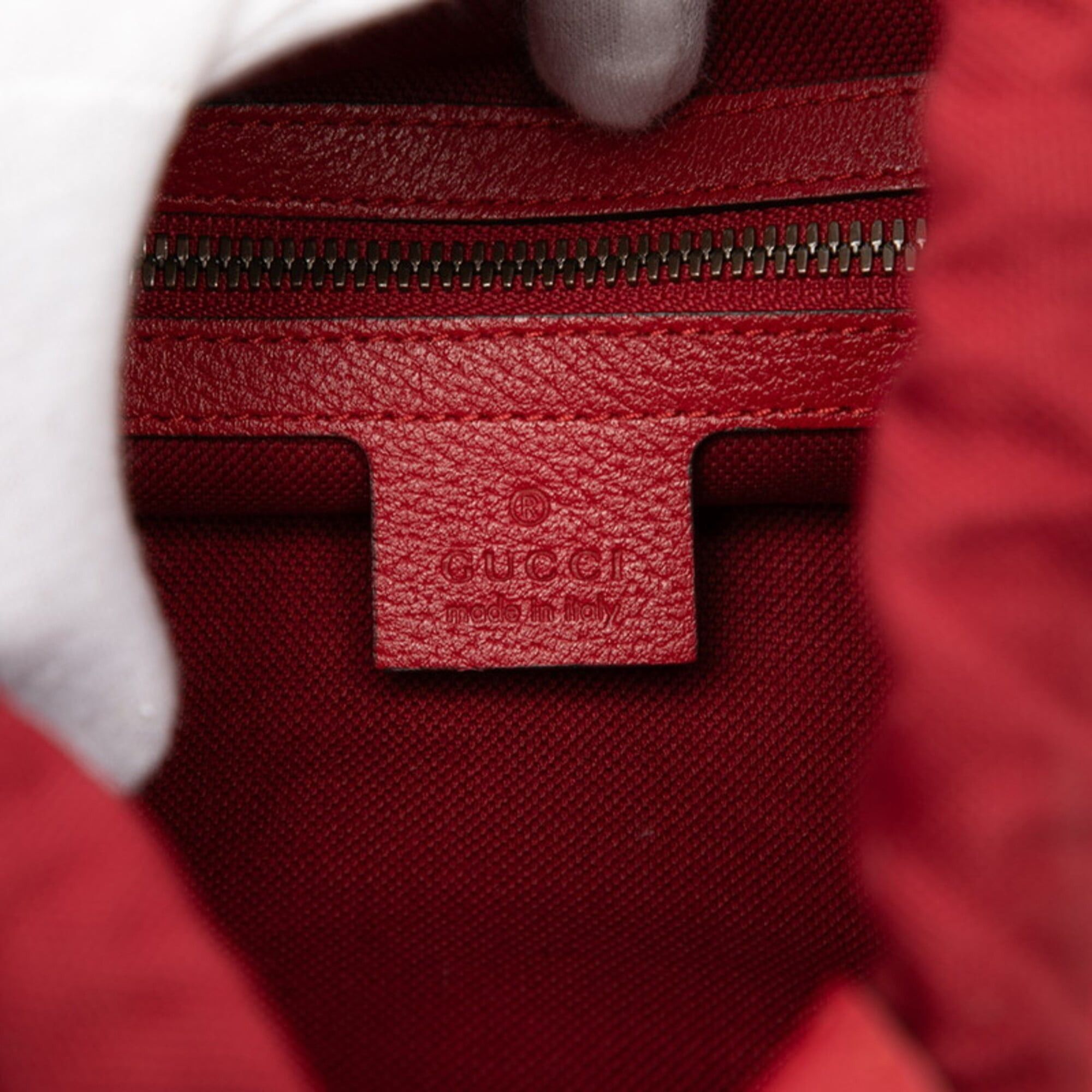Gucci Gucci Low-Ring Medium Backpack 473872 Red White Blue Canvas Women's GUCCI Size ONE SIZE - 5 Thumbnail