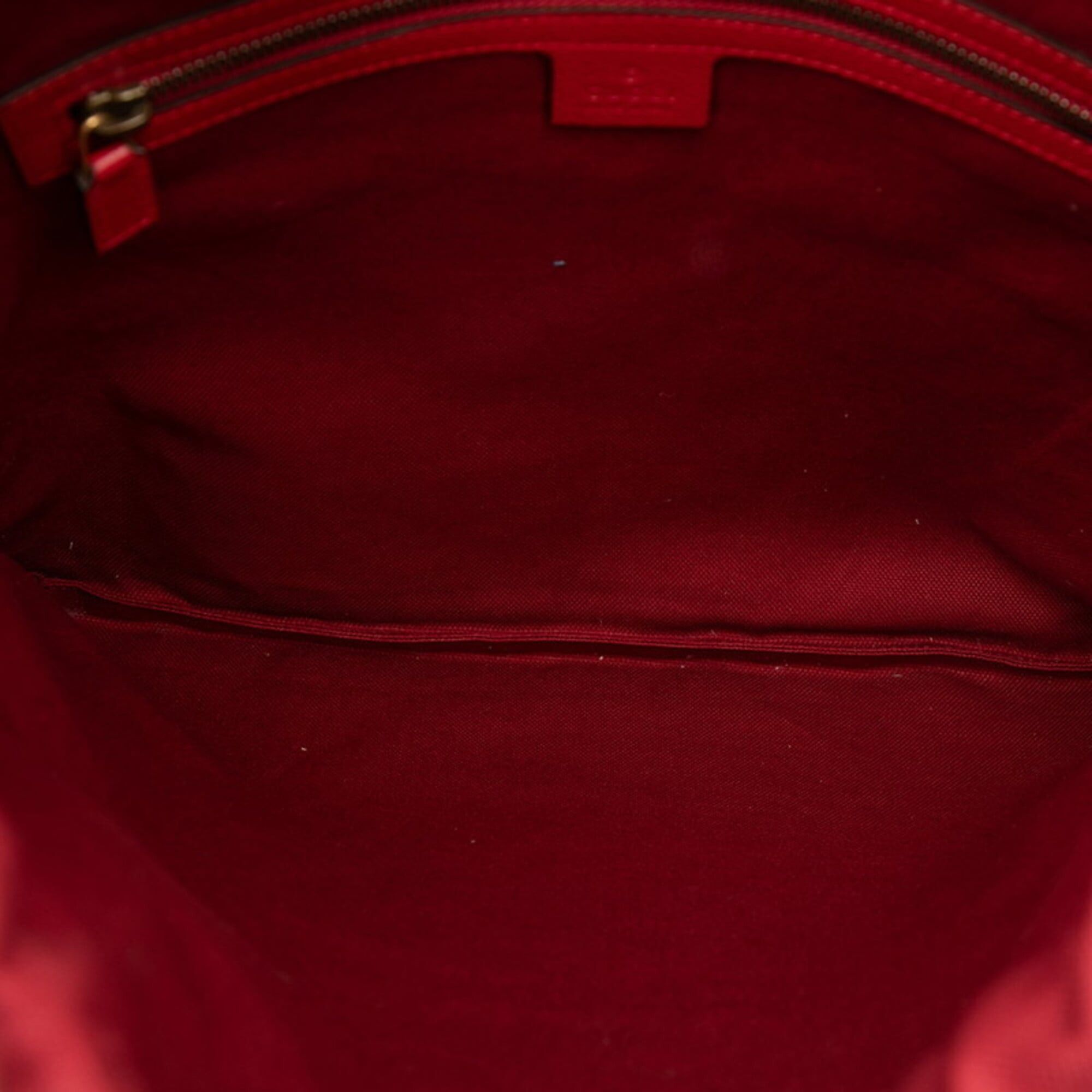 Gucci Gucci Low-Ring Medium Backpack 473872 Red White Blue Canvas Women's GUCCI Size ONE SIZE - 4 Thumbnail