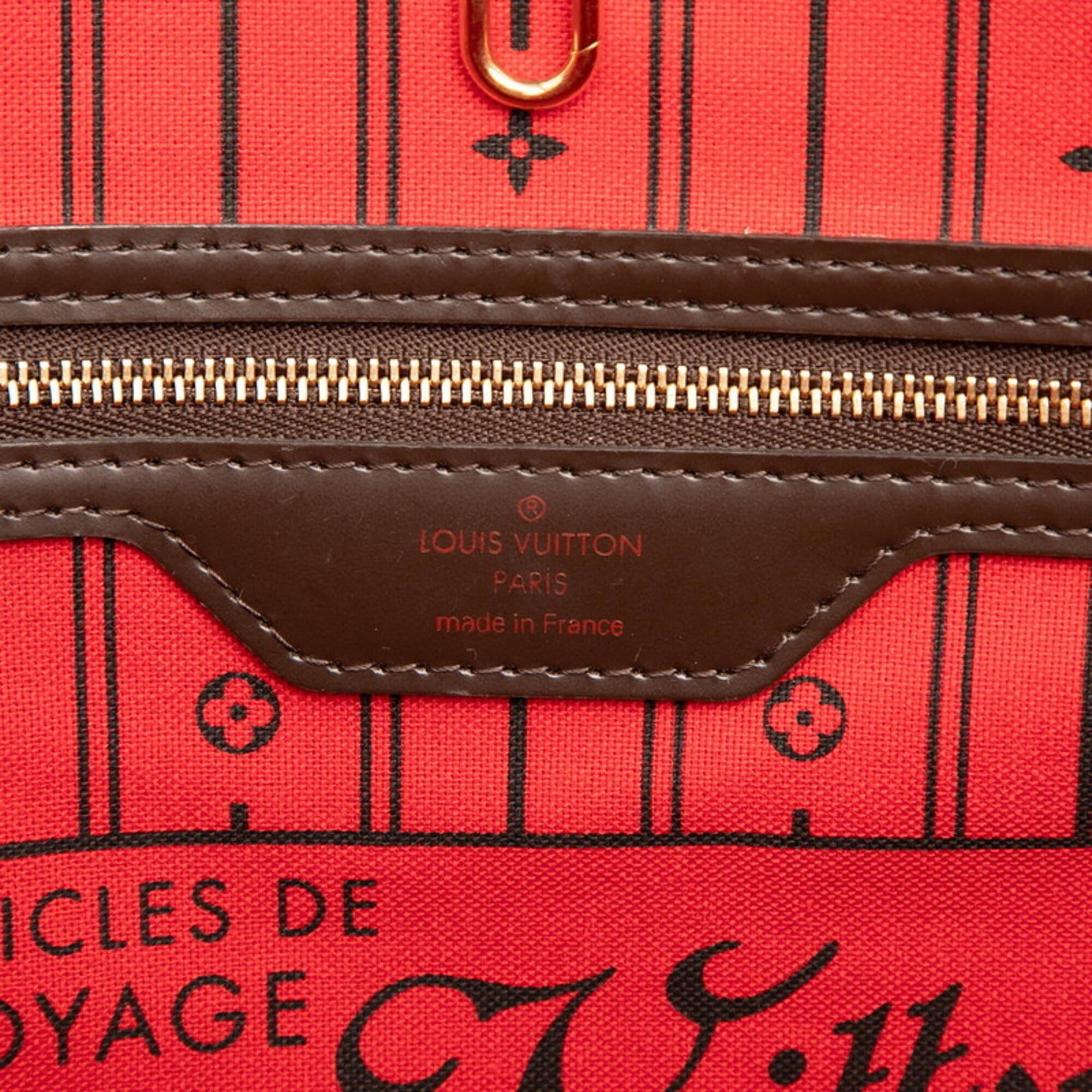 Louis Vuitton Louis Vuitton Damier Neverfull GM Tote Bag N51106 Brown Leather Women's LOUIS VUITTON Size ONE SIZE - 5 Thumbnail