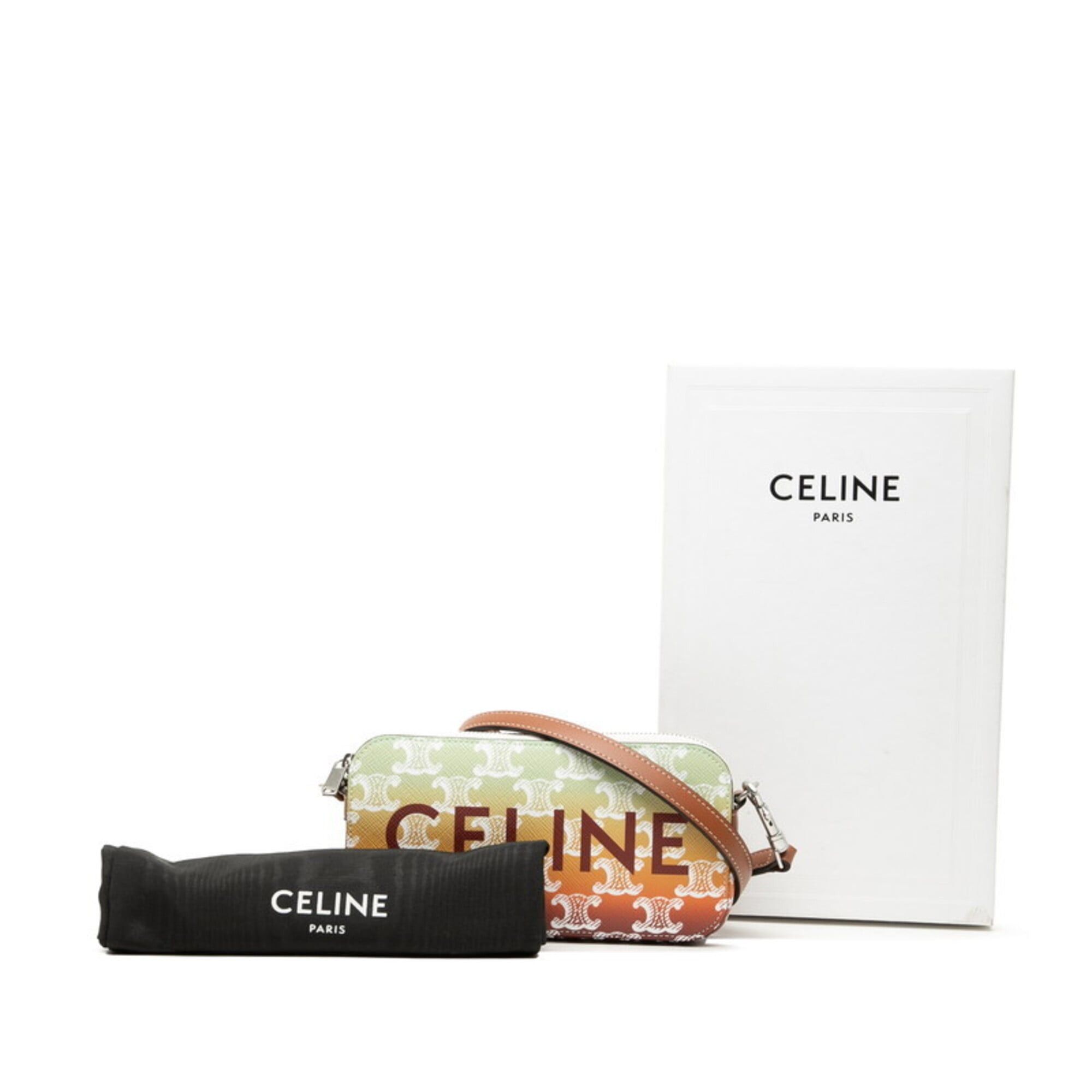Celine Celine Triomphe Horizontal Handbag Pouch Crossbody Shoulder Bag 10L272GE3 Brown Multicolor Leather Women's CELINE Size ONE SIZE - 7 Thumbnail