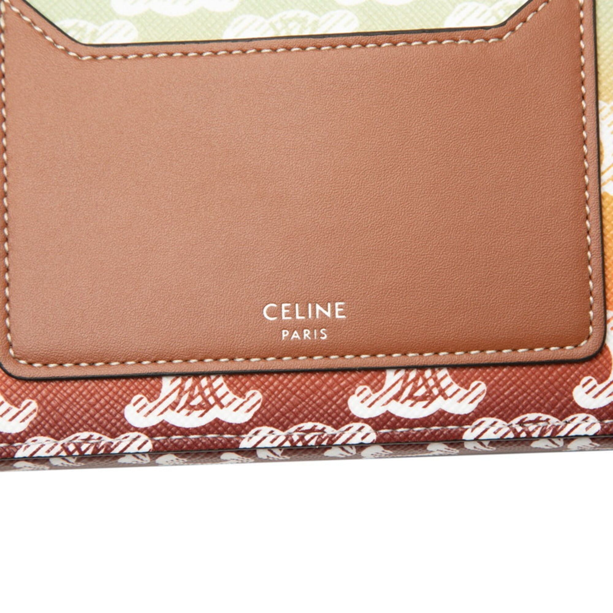 Celine Celine Triomphe Horizontal Handbag Pouch Crossbody Shoulder Bag 10L272GE3 Brown Multicolor Leather Women's CELINE Size ONE SIZE - 4 Thumbnail