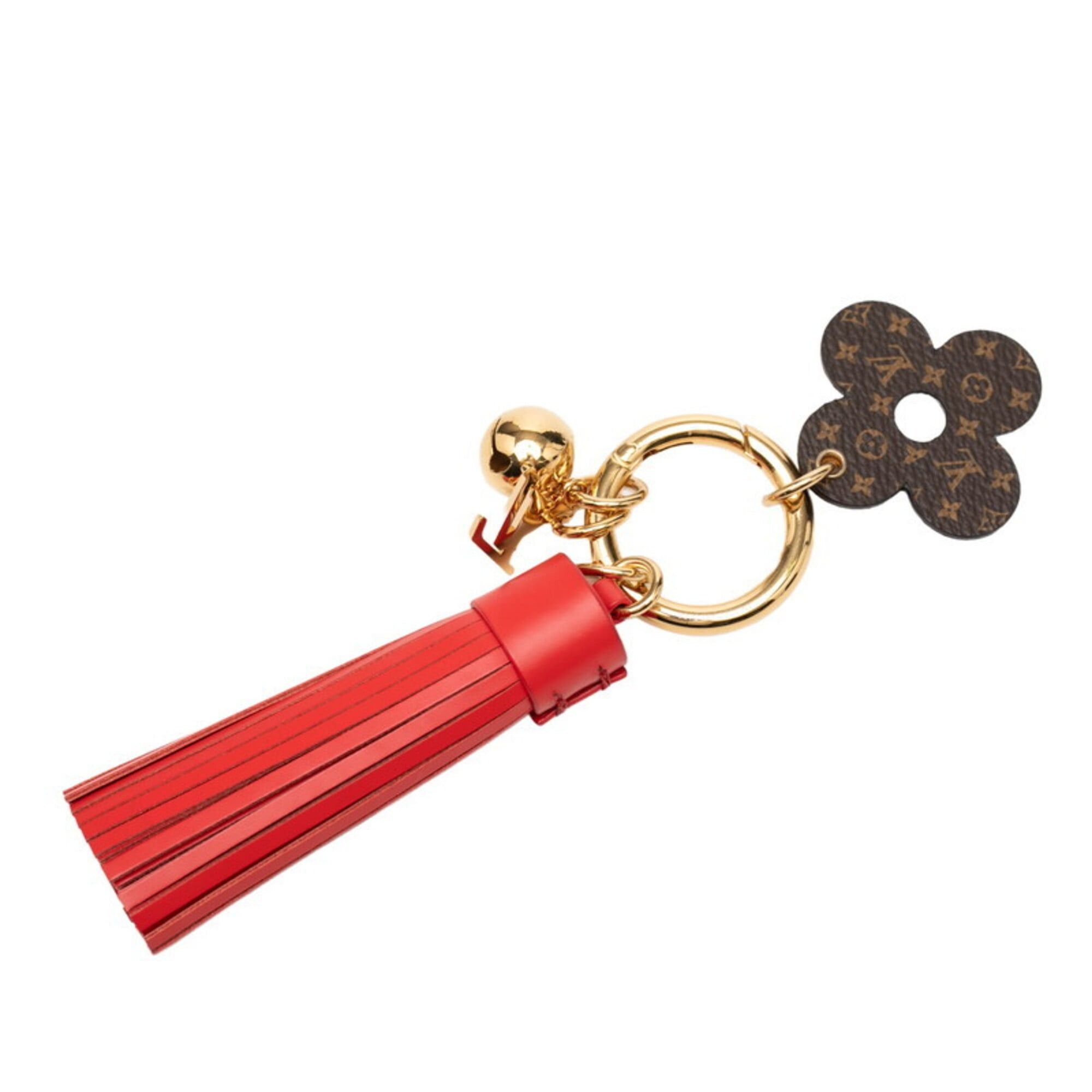 Louis Vuitton Louis Vuitton Monogram Bijou Sac Fetish Tassel Accessory Bag Charm Keychain M63087 Red Brown Leather Plated Women's LOUIS VUITTON Size ONE SIZE - 2 Thumbnail