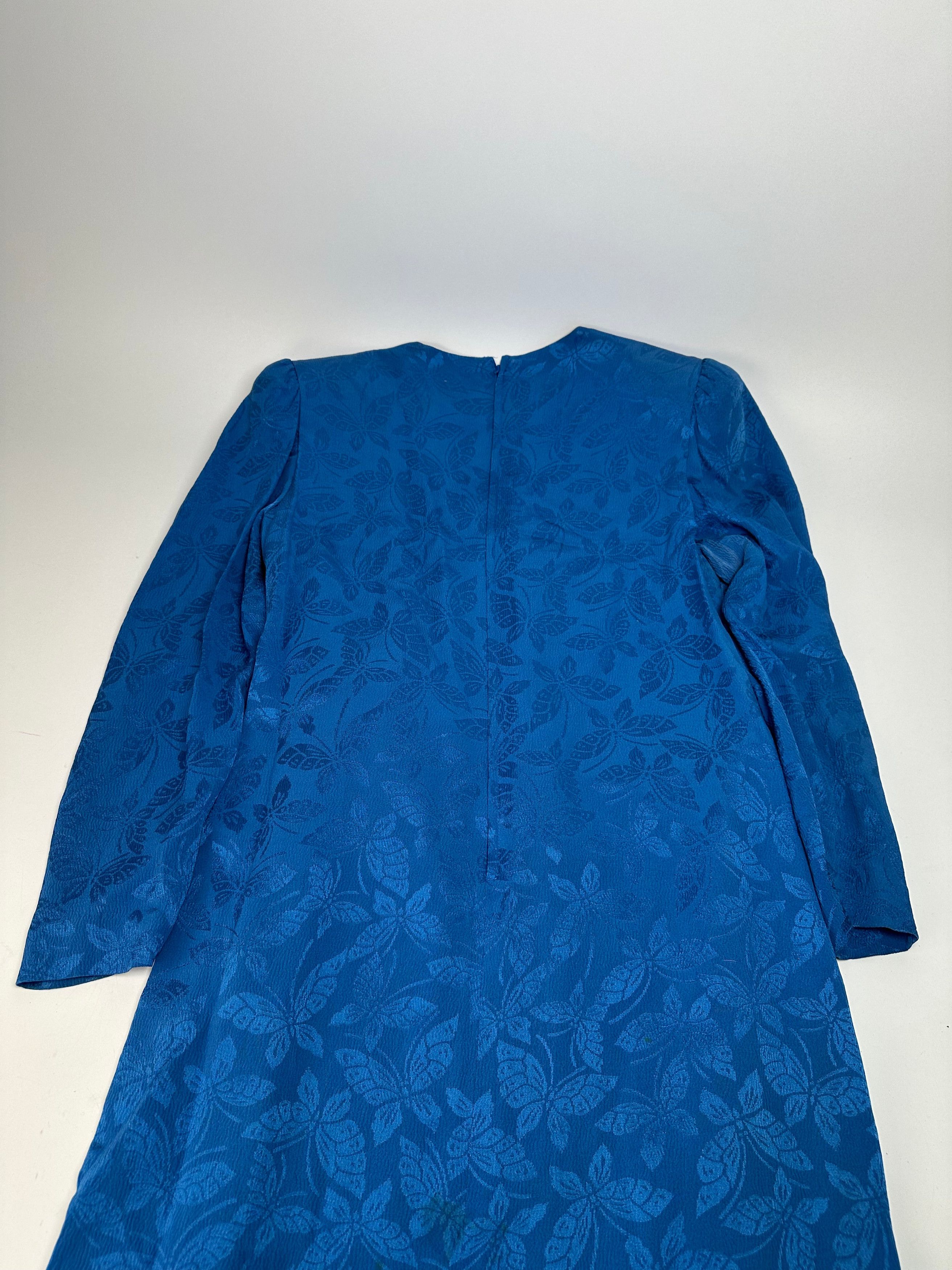 Givenchy Vintage Abstract Dress Blue Size L / US 10 / IT 46 - 10 Thumbnail