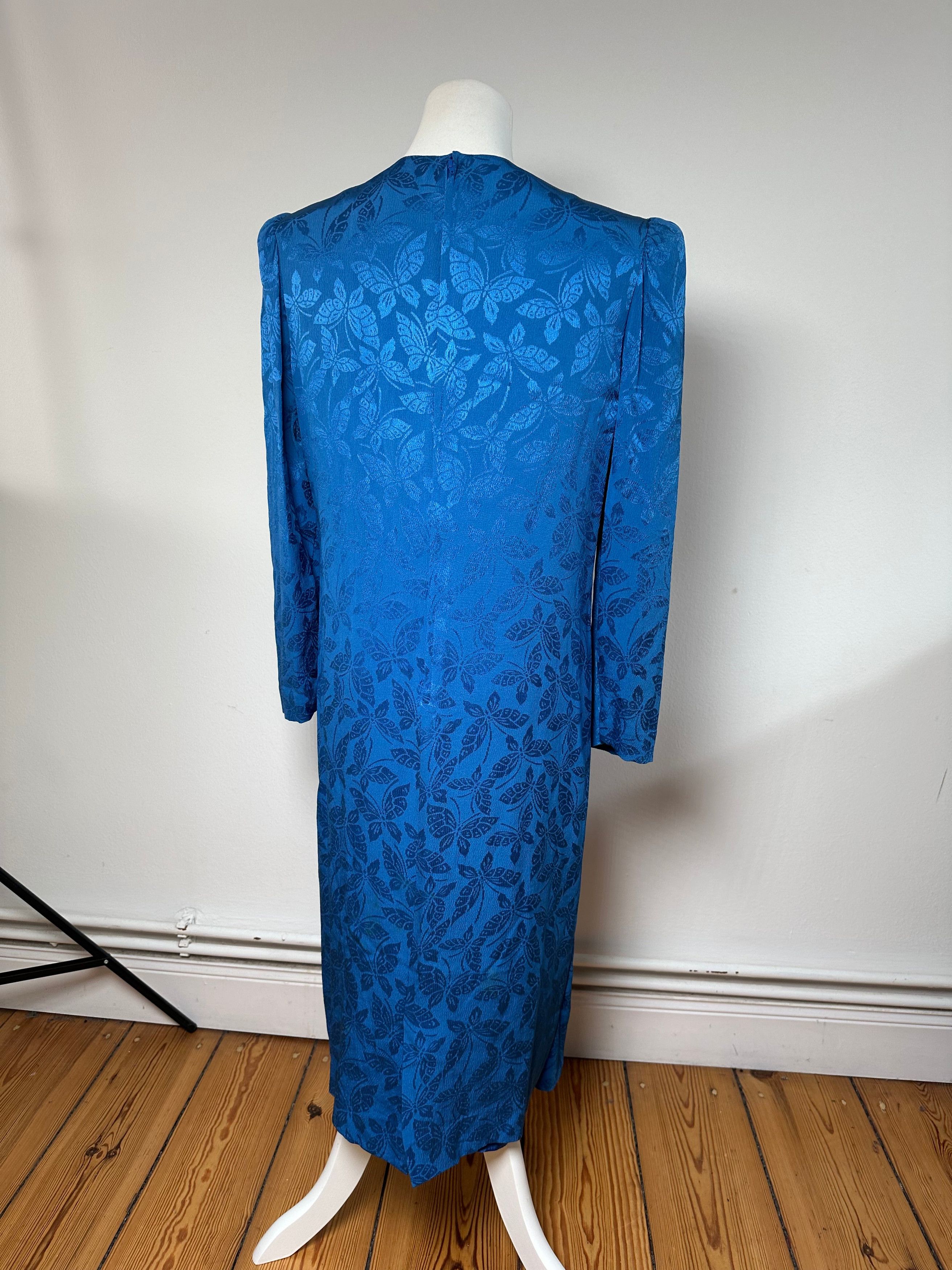 Givenchy Vintage Abstract Dress Blue Size L / US 10 / IT 46 - 3 Thumbnail