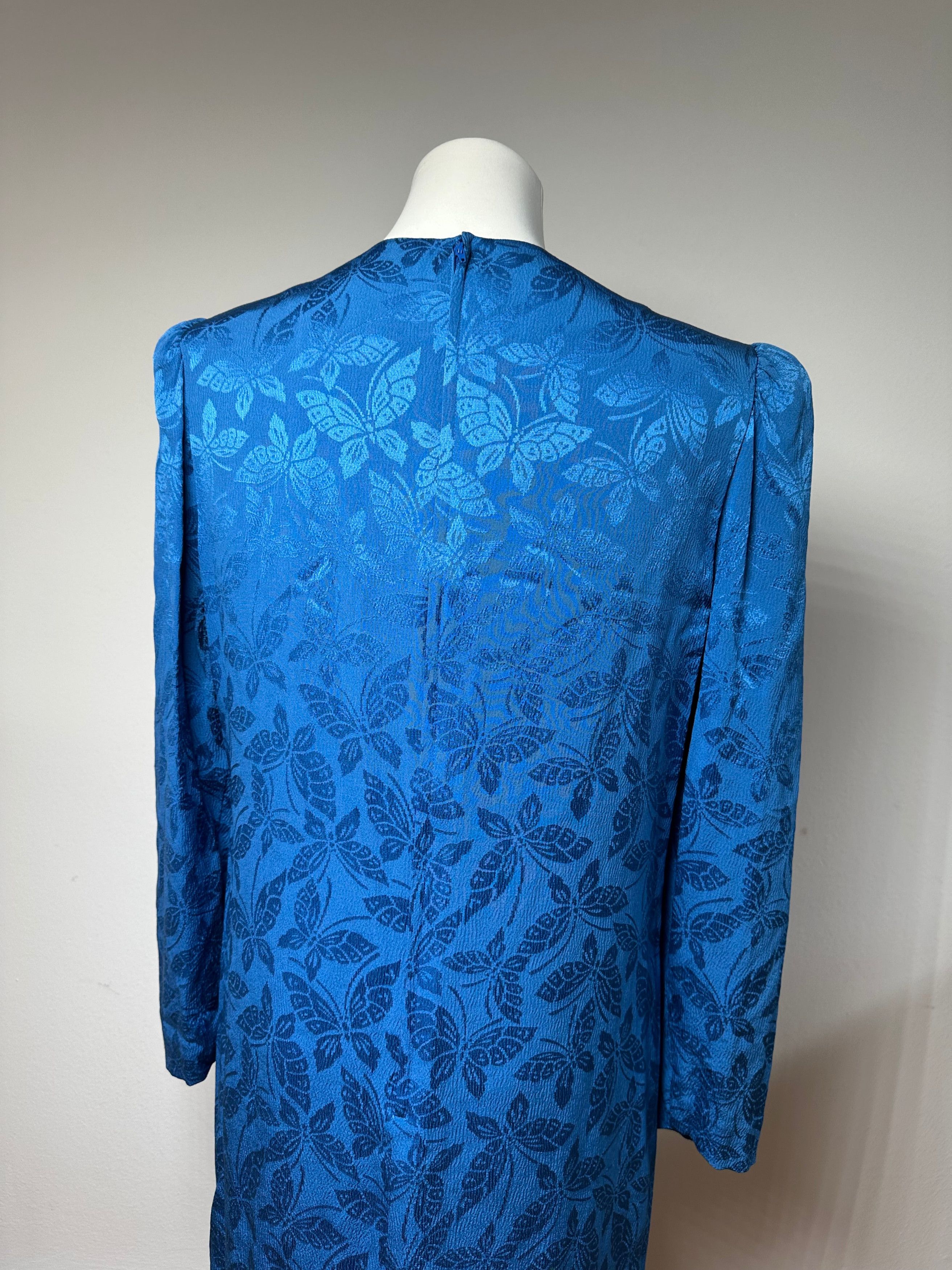 Givenchy Vintage Abstract Dress Blue Size L / US 10 / IT 46 - 14 Thumbnail